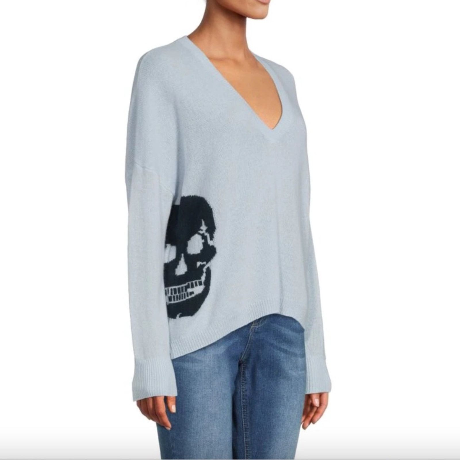 360Cashmere Skull Print Cashmere Sweater from 360 CASHMERE Size S / US 4 / IT 40 - 2 Thumbnail