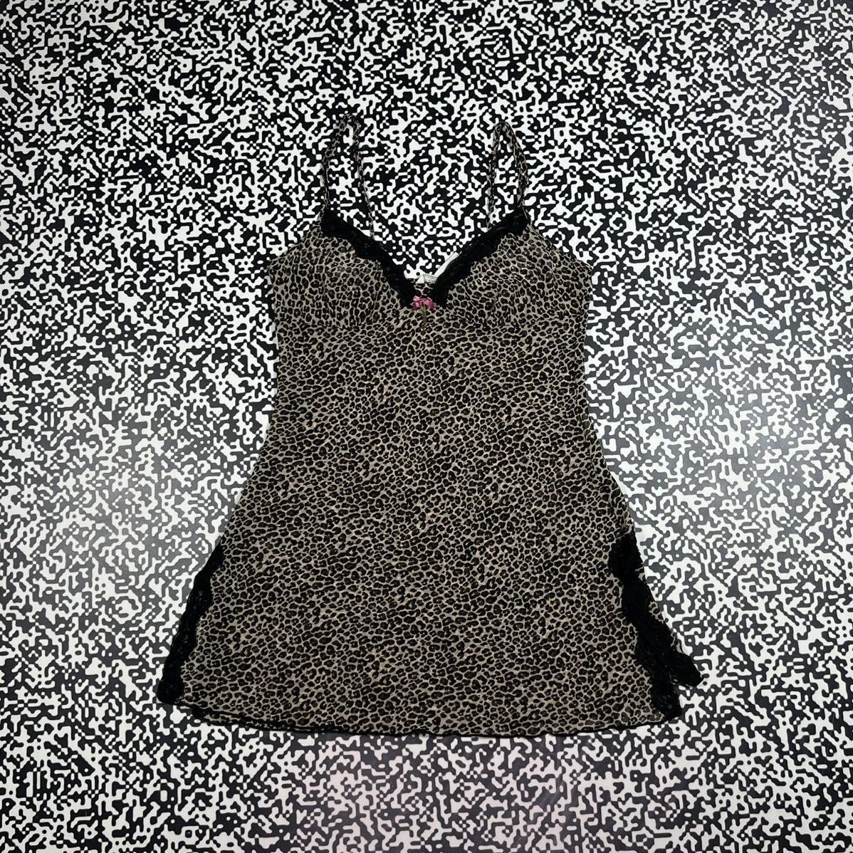 Vintage Vintage Y2K Leopard Mesh Sexy Nightie Mini Dress Retro Style Size S / US 4 / IT 40 - 4 Thumbnail