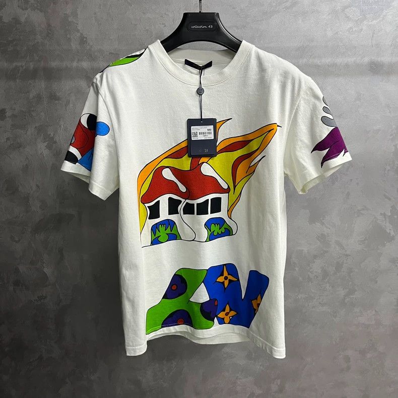 Louis Vuitton Louis Vuitton White Locomotive Flame Graffiti Cartoon Logo Size US M / EU 48-50 / 2 - 1 Thumbnail