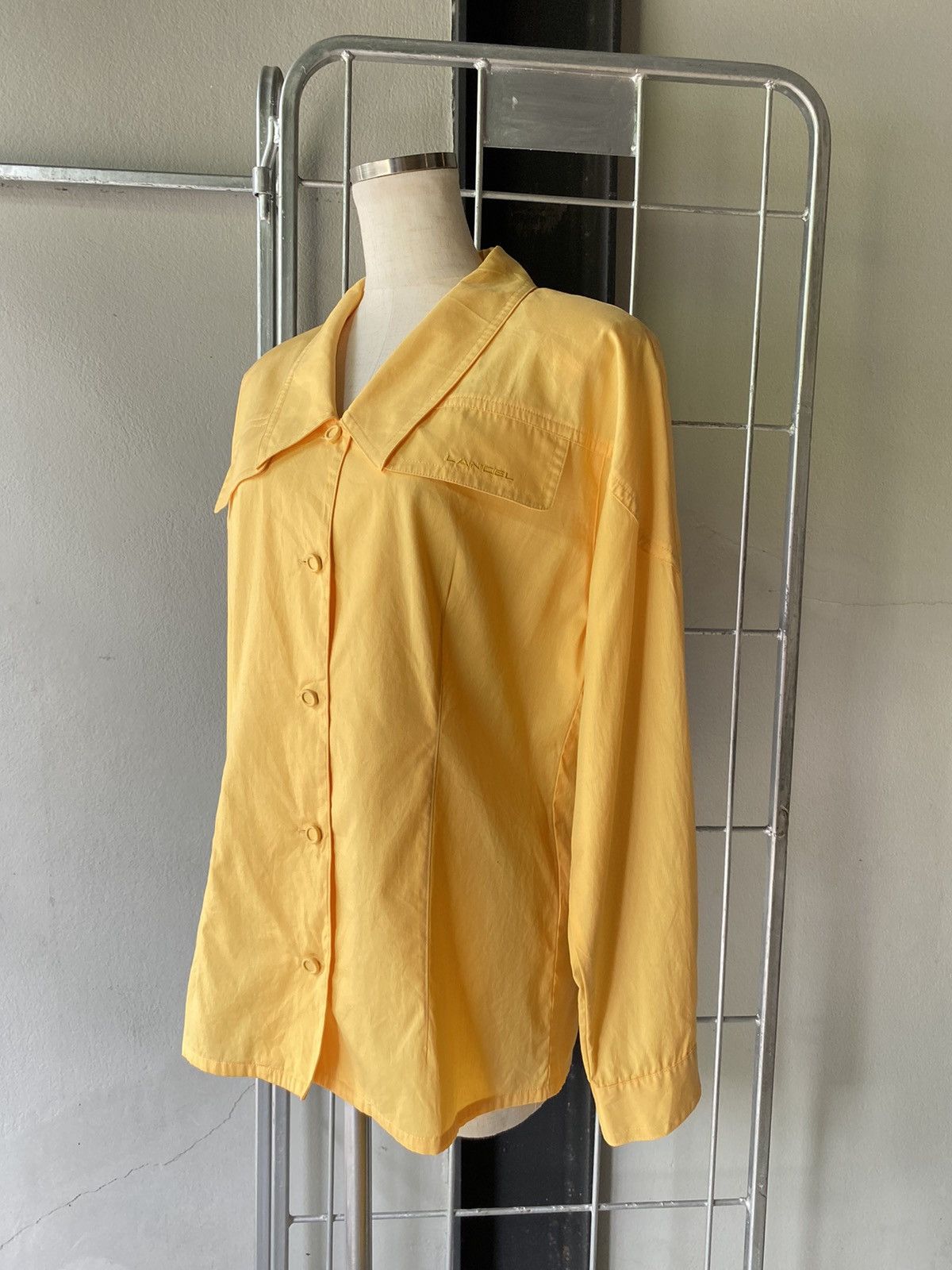 Lancel LANCEL Yellow Long-Sleeve Shirt Size L / US 10 / IT 46 - 13 Thumbnail