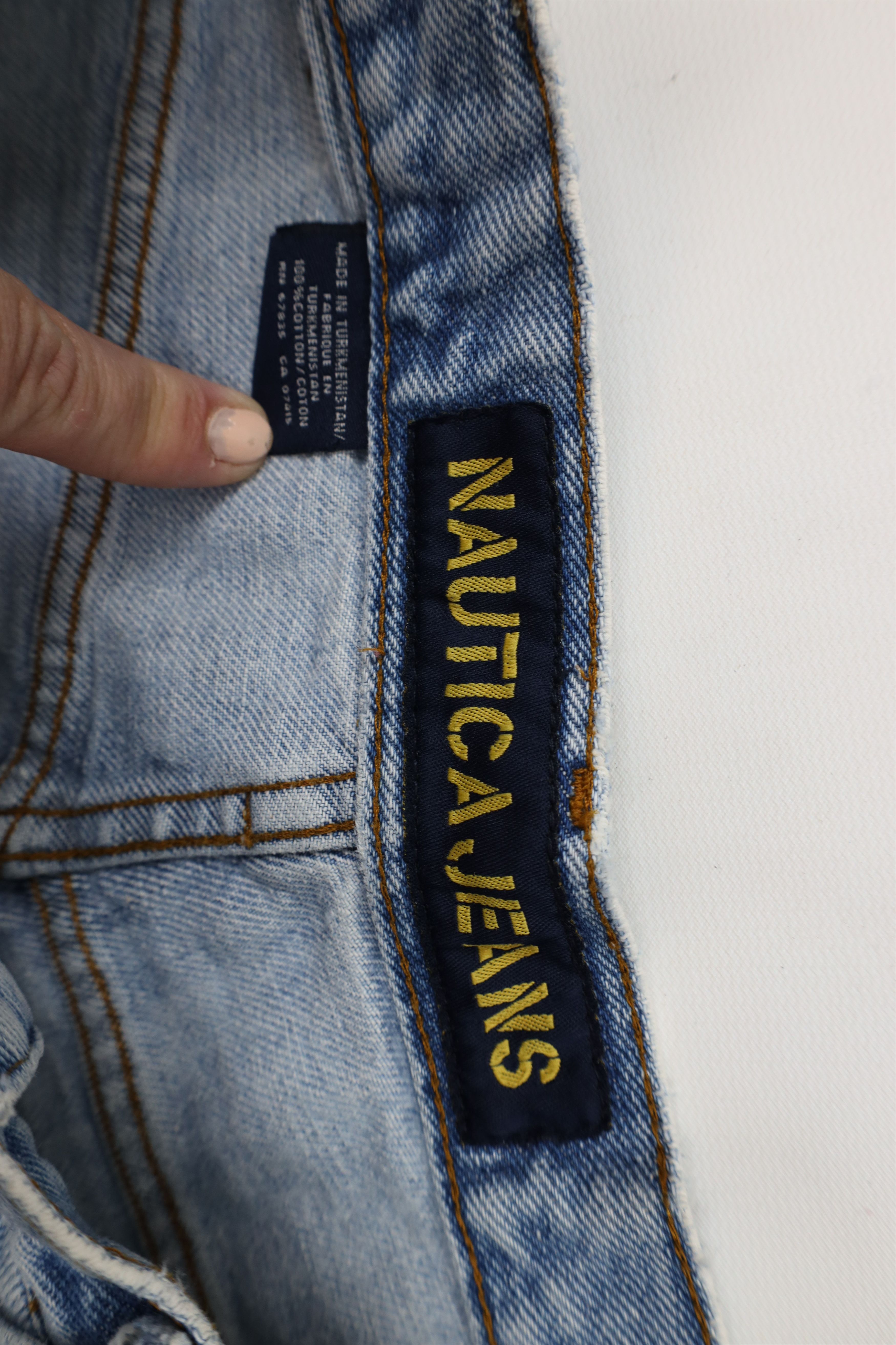 Nautica Vintage 90s Nautica Spell Out Baggy Denim Jean Shorts Jorts Size US 32 / EU 48 - 10 Thumbnail
