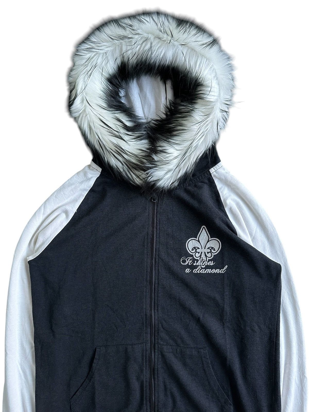 Beauty Beast ETIENNE BLACK AND WHITE Zip Fur HOODIE IFSIX LGB STYLE Size US M / EU 48-50 / 2 - 2 Thumbnail