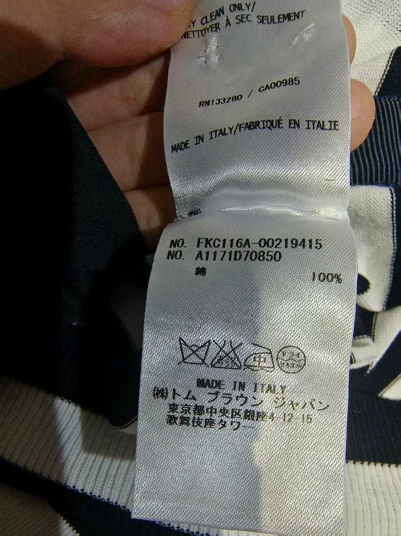 Thom Browne Thom Browne White and black striped long sleeves Size S / US 4 / IT 40 - 6 Thumbnail