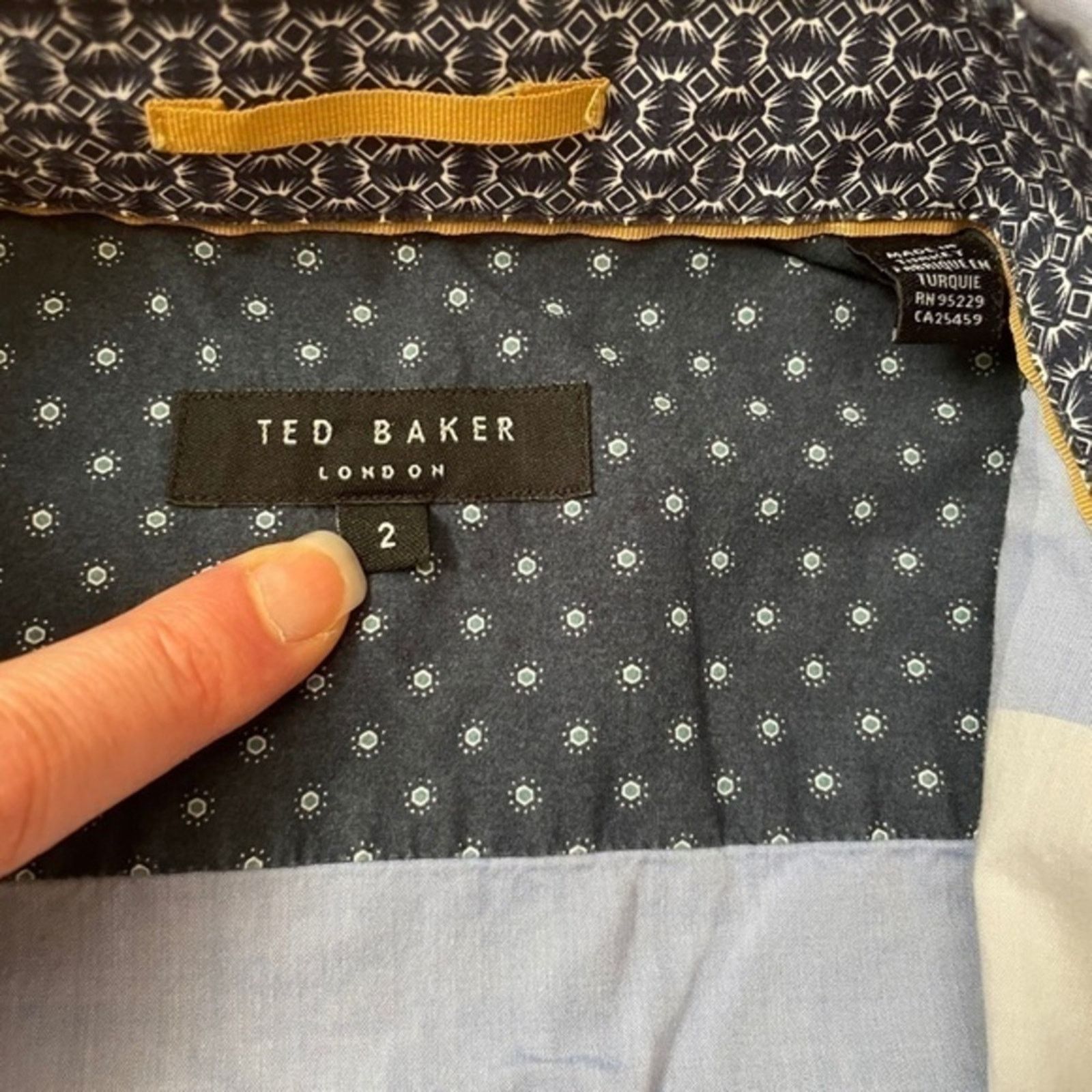 Ted Baker Ted Baker Shamdog Extra Trim Blue Sport Slim Fit Shirt Size US S / EU 44-46 / 1 - 4 Thumbnail
