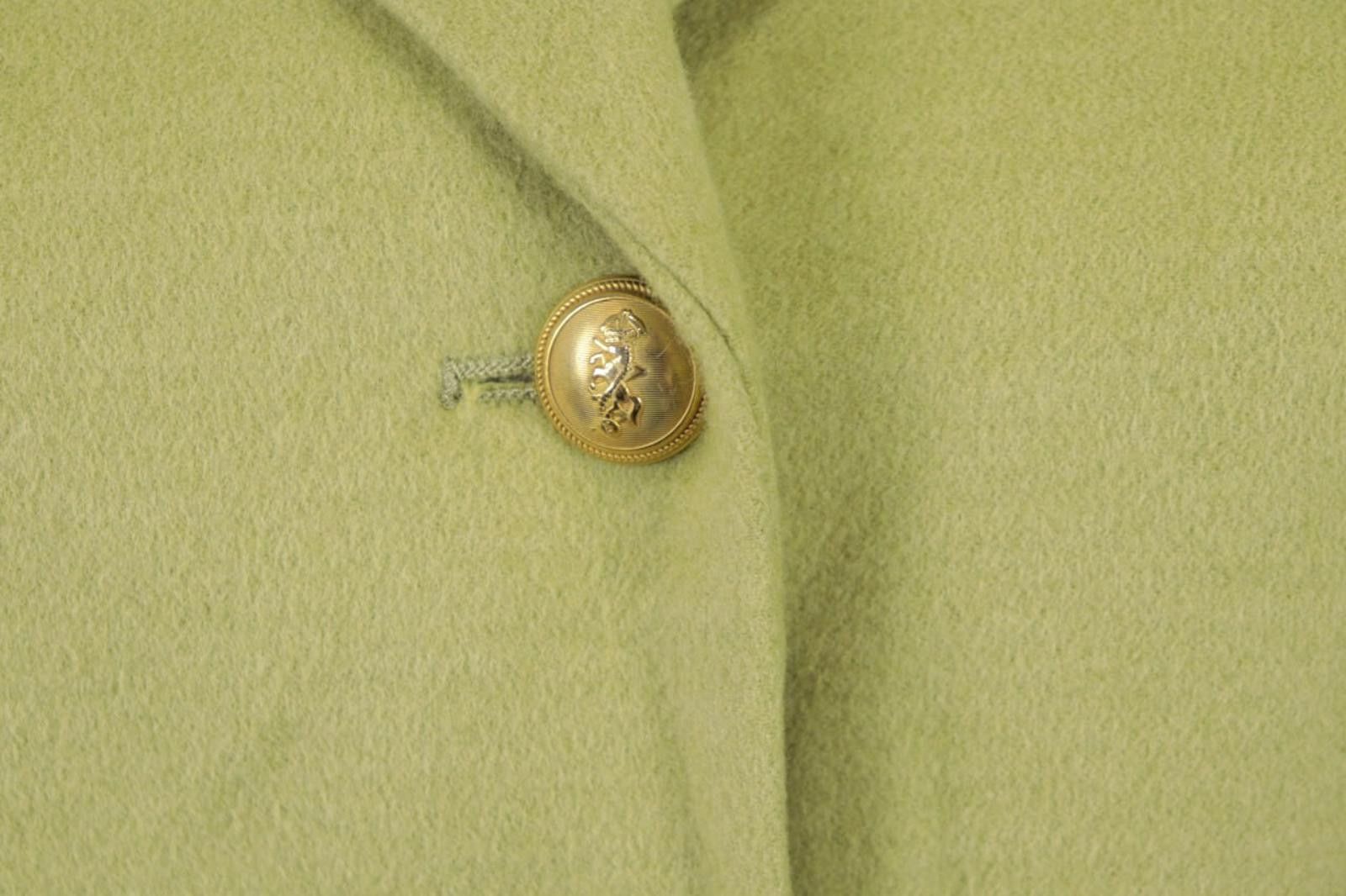 Christian Dior Monsieur Mondi Green Wool Angora Cashmere Coat Jacket Size 38 Size M / US 6-8 / IT 42-44 - 7 Thumbnail