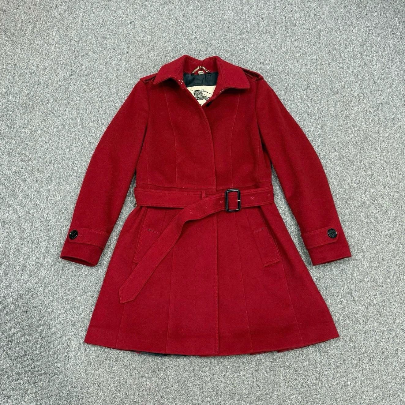 Burberry Burberry Red Cashmere Coat UK8 Size US S / EU 44-46 / 1 - 1 Thumbnail