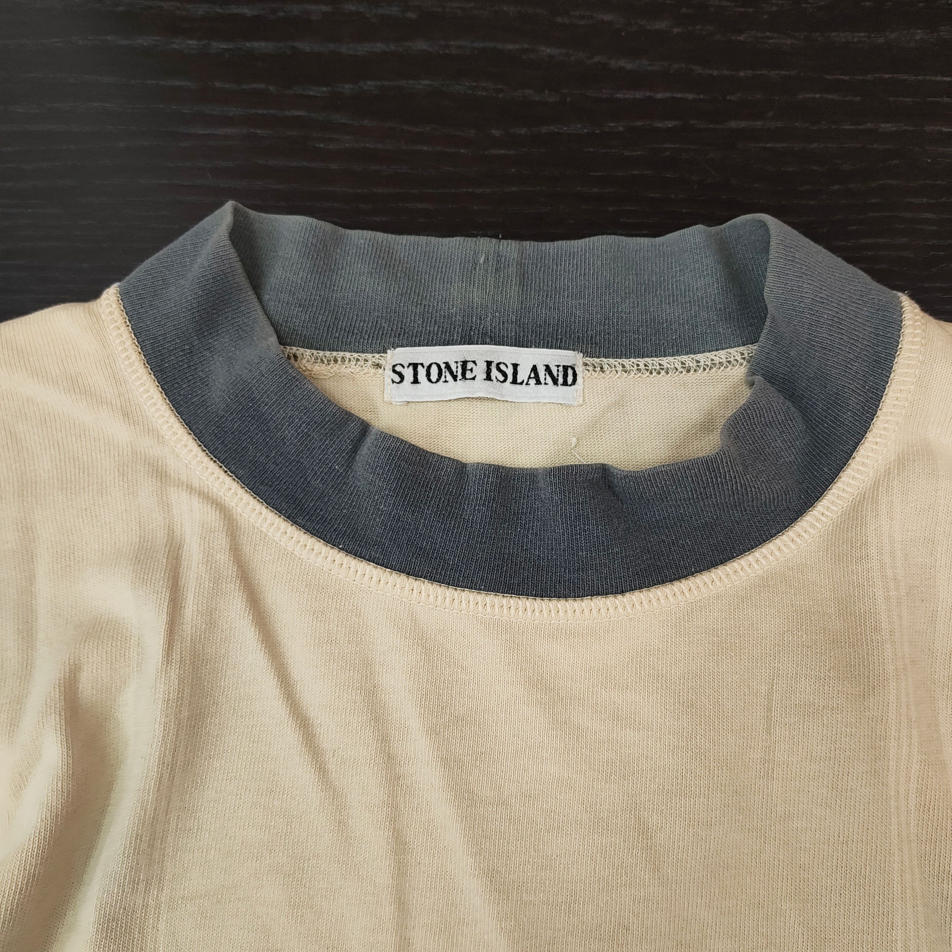 Stone Island Stone Island Massimo Osti vintage mock neck t-shirt sand L Size US L / EU 52-54 / 3 - 5 Thumbnail