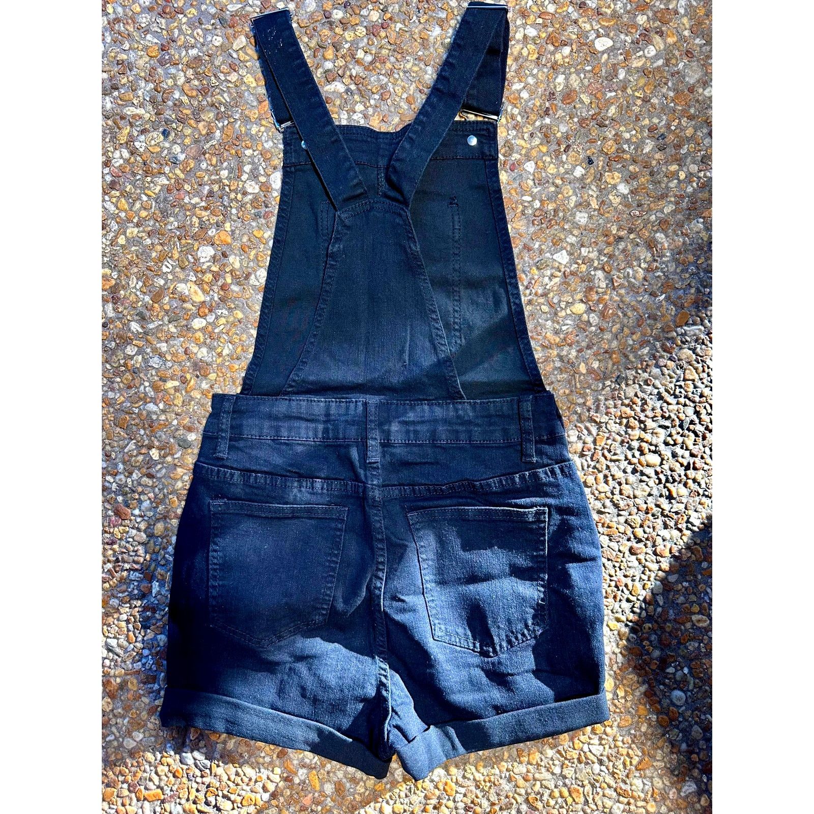 Other Ripped Rolled Denim Style Overalls Shorts Romper Black S Size 27" / US 4 / IT 40 - 12 Thumbnail