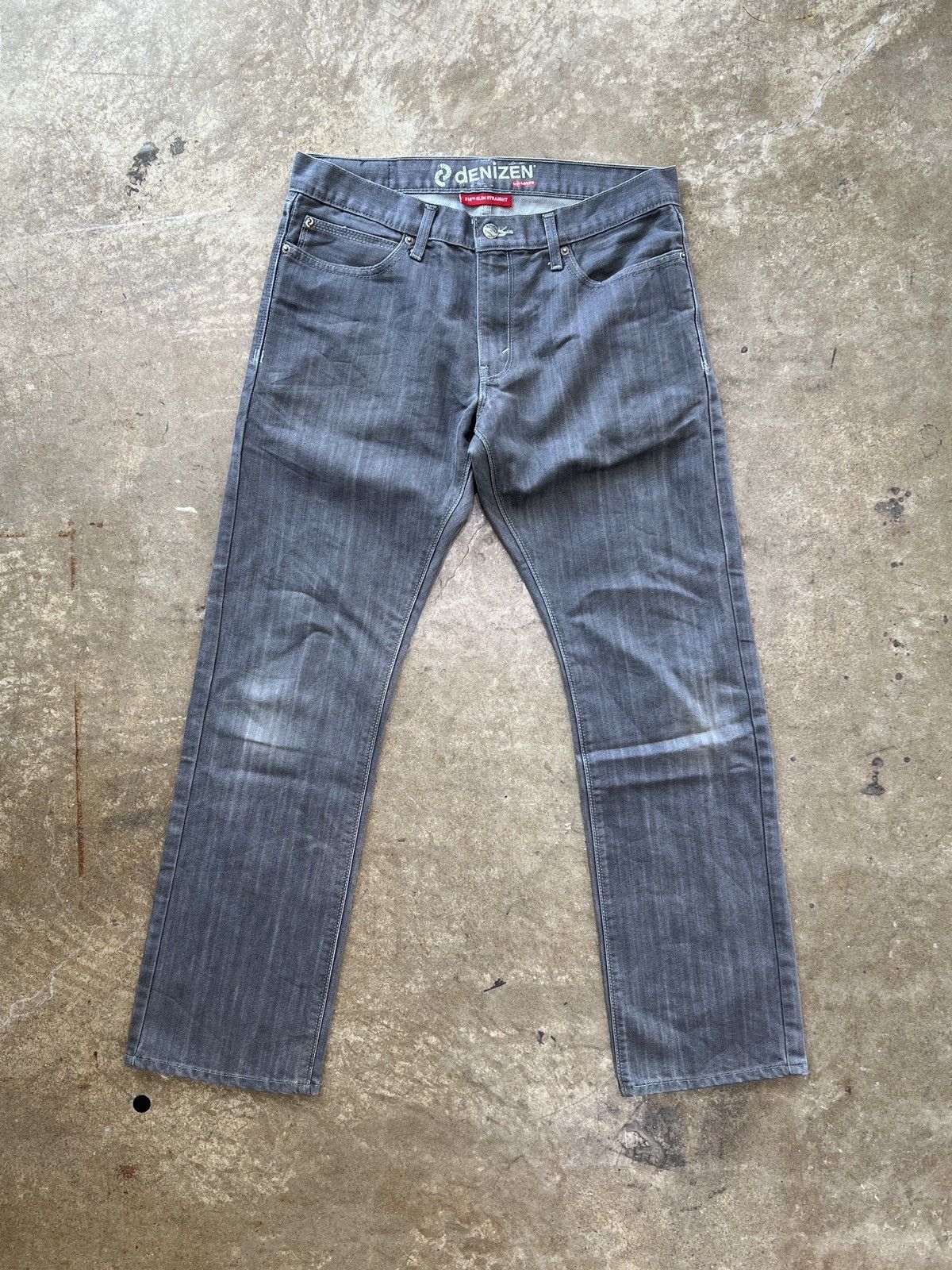 Levi's Levis Denizen 218 Slim Straight Gray Denim 34 x 31 Size US 34 / EU 50 - 2 Thumbnail