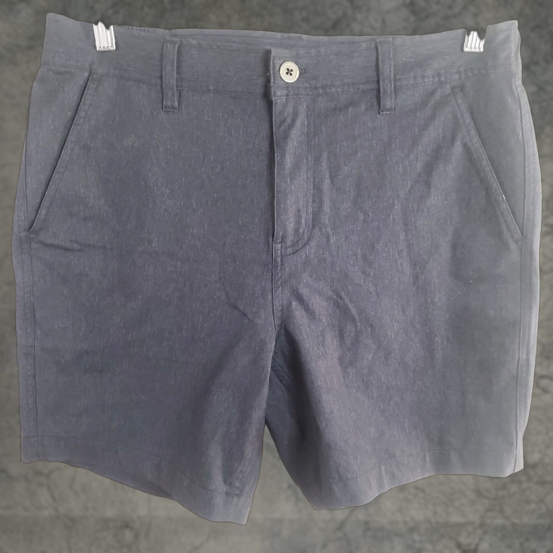 Vintage 32 Degrees Cool Men's 32x7 Grayish Blue Stretch Performance Soft Touch Shorts Size US 31 - 1 Thumbnail