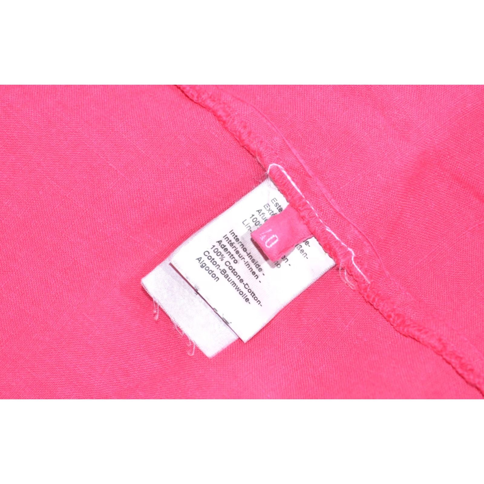 120% Lino 120% Lino Pink Linen Sleeveless V-Neck Midi Dress Womens IT 40 Size S / US 4 / IT 40 - 7 Thumbnail