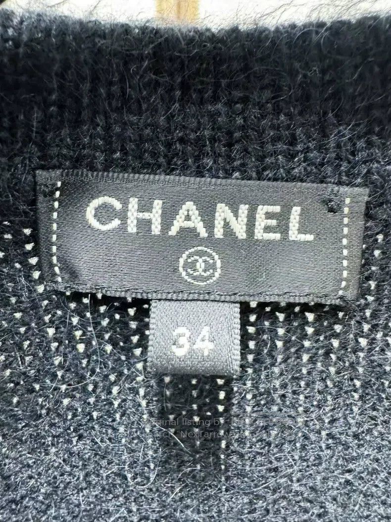 Chanel Chanel Snow Series Black Snowflake Button Knitted Cardigan Size XXS / US 00 / IT 34 - 3 Thumbnail