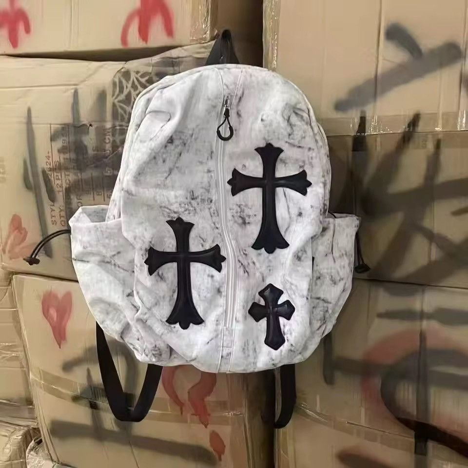 Other Gothic Punk Cross Print Unisex Backpack Size ONE SIZE - 3 Thumbnail