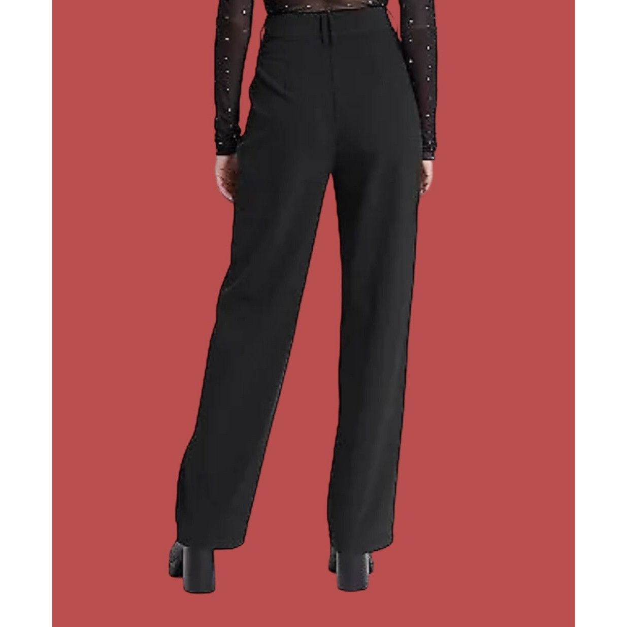 Other Wild Fable - Women's Wide Leg Trouser Pants - Black - 12 Size 34" / US 12 / IT 48 - 2 Thumbnail