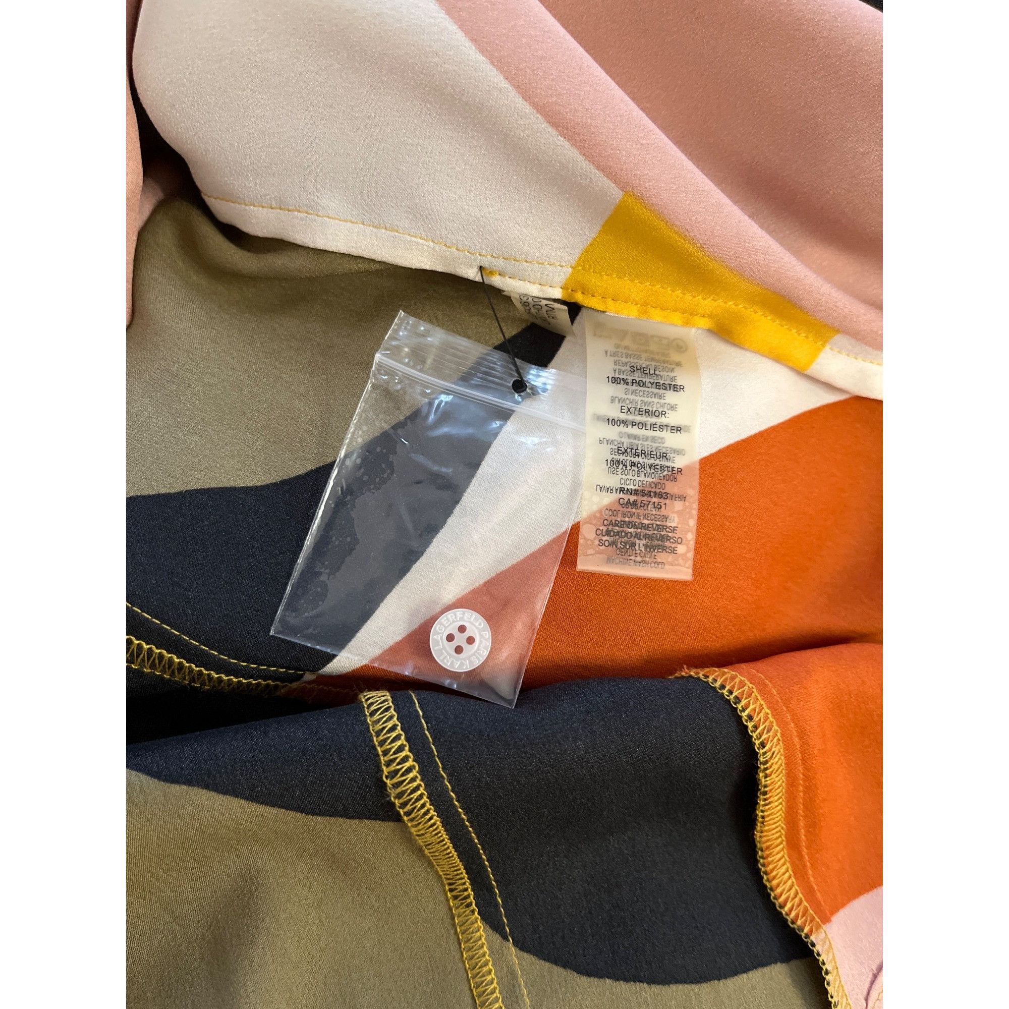 Karl Lagerfeld KARL LAGERFELD size M oversize multicolor blouse in excelle Size M / US 6-8 / IT 42-44 - 11 Thumbnail