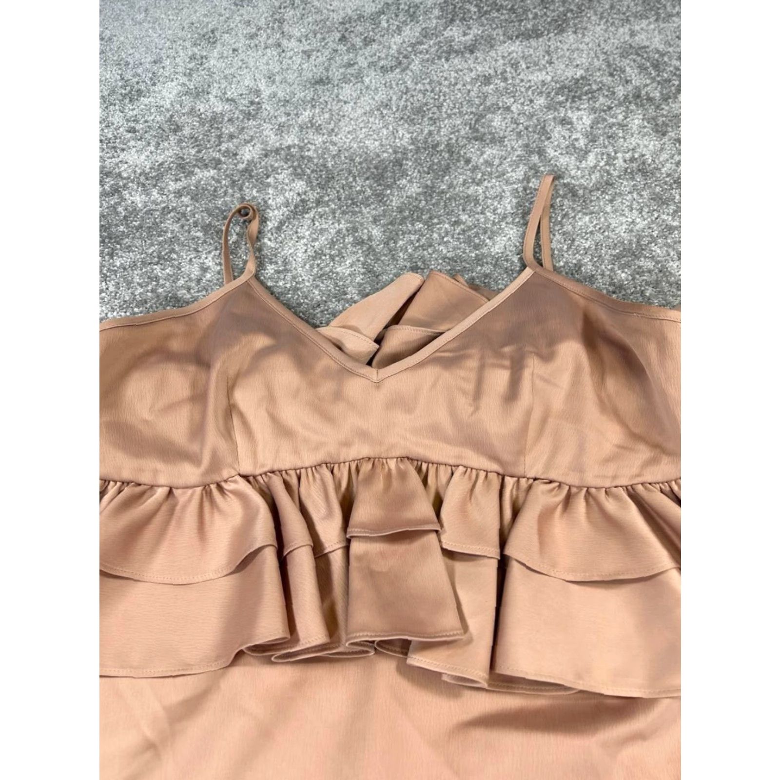 Vintage Au Printemps Paris Dress Womens Medium Brown Blouson Size M / US 6-8 / IT 42-44 - 2 Thumbnail