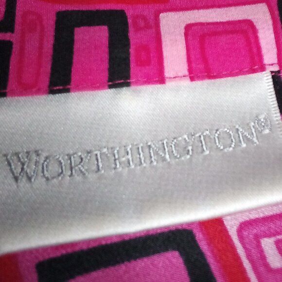 Worthington Vintage Worthington Tiles Silk Button Shirt Size XL / US 12-14 / IT 48-50 - 3 Thumbnail