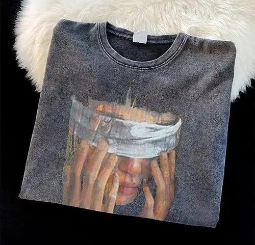 VIBE Vintage Potrait Printed Tshirt Size US XL / EU 56 / 4 - 4 Thumbnail