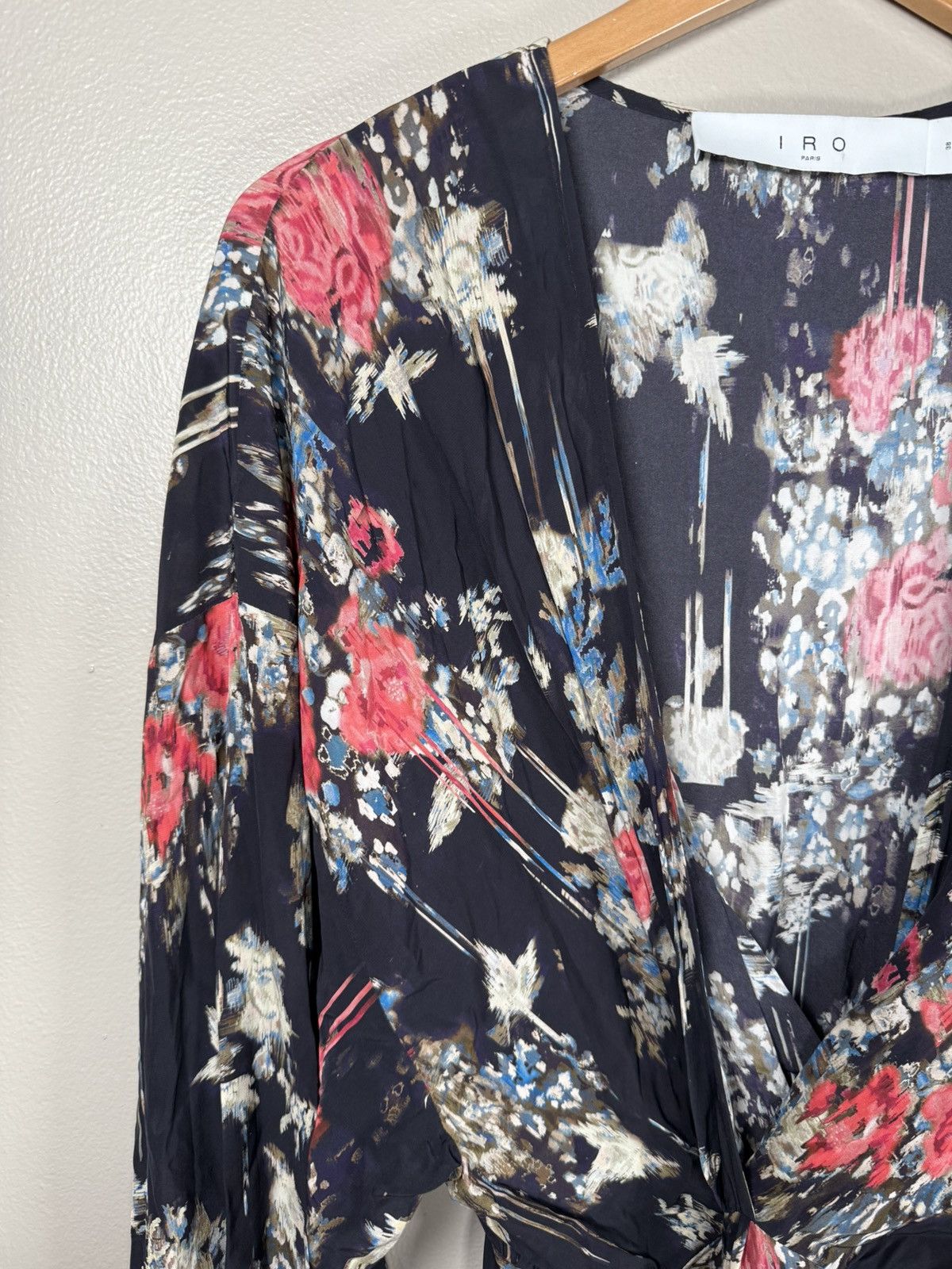 Iro IRO Paris Aleyna Floral Wrap Satin Dress $645 size38/6 US Size S / US 4 / IT 40 - 5 Thumbnail