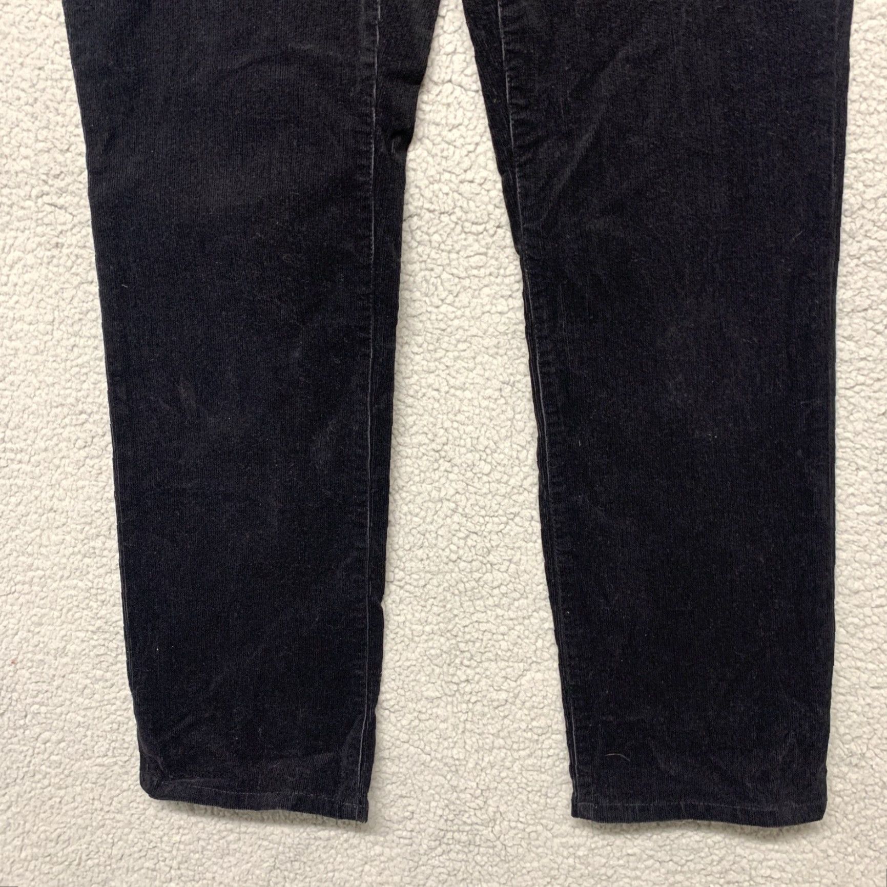 Lands' End Lands' End Womens Black Corduroy Pants 14 Mid Rise Straight 35 x 32 | Black, Corduroy, Pants, Lands' End, Classic, Regular, Women Size 36" / US 14 / IT 50 - 3 Thumbnail
