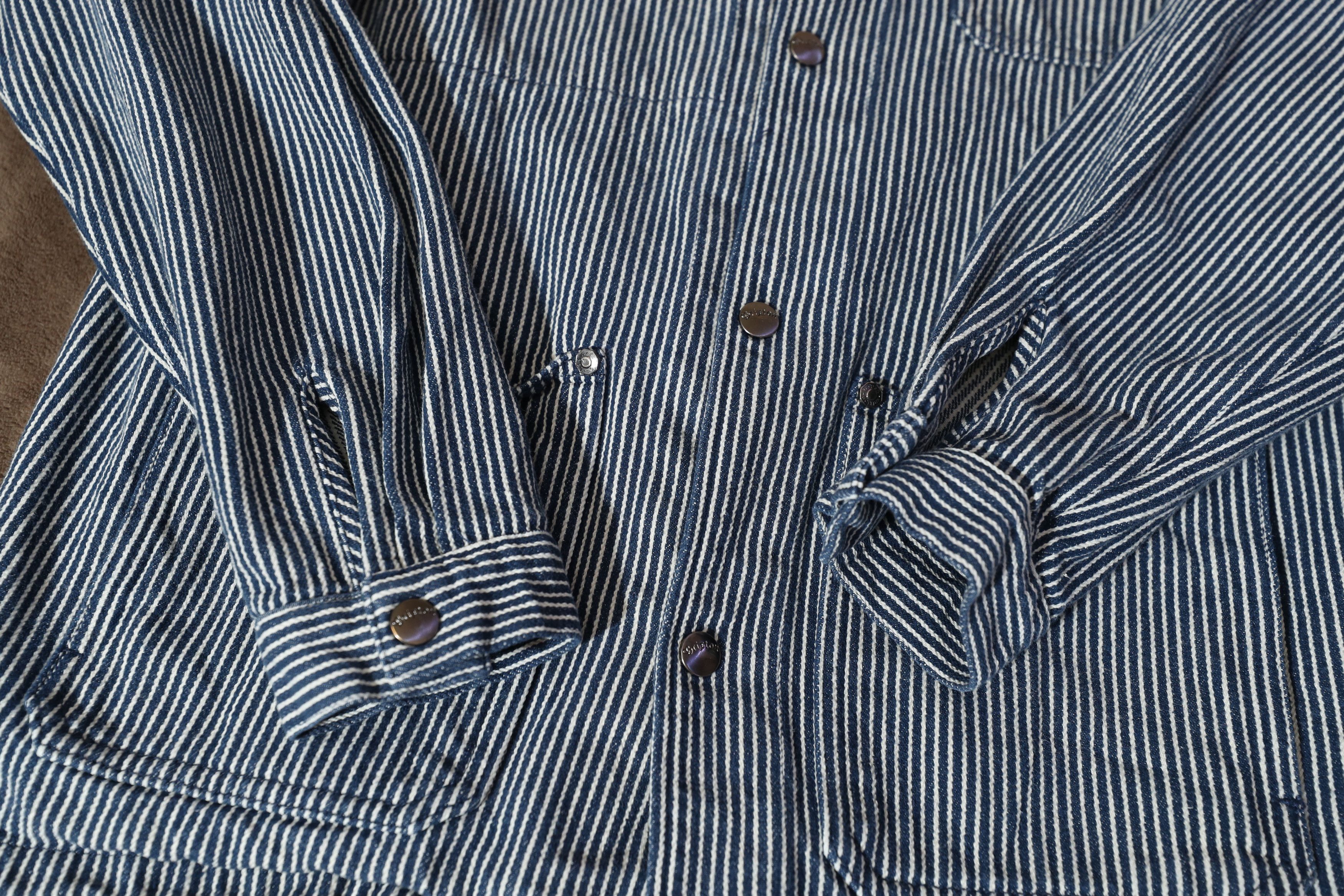 Brixton Brixton Striped Long Sleeve Overshirt (L) Size US L / EU 52-54 / 3 - 8 Thumbnail