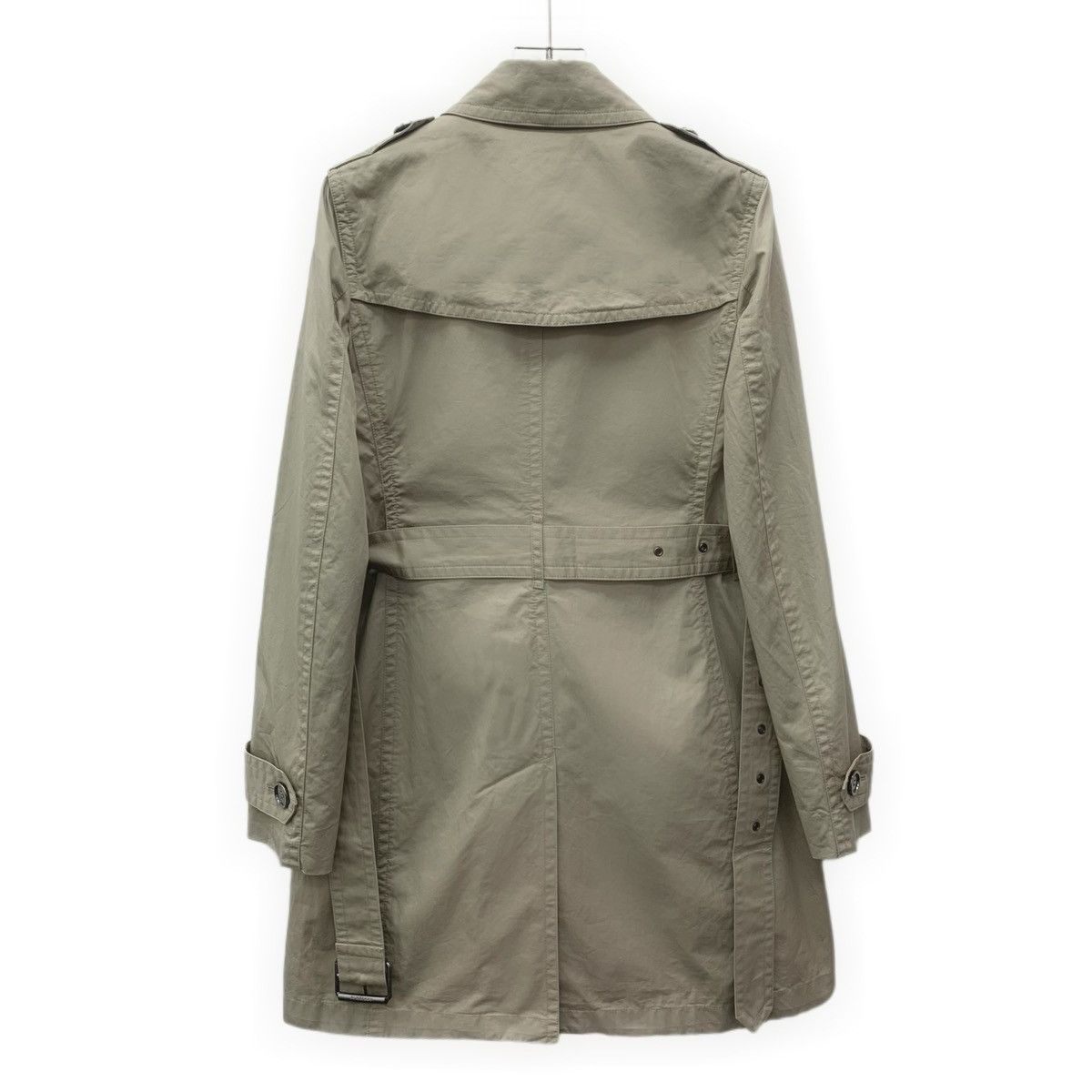 Burberry Burberry Khaki Cotton Belted Section Trench Coat Size S / US 4 / IT 40 - 2 Thumbnail