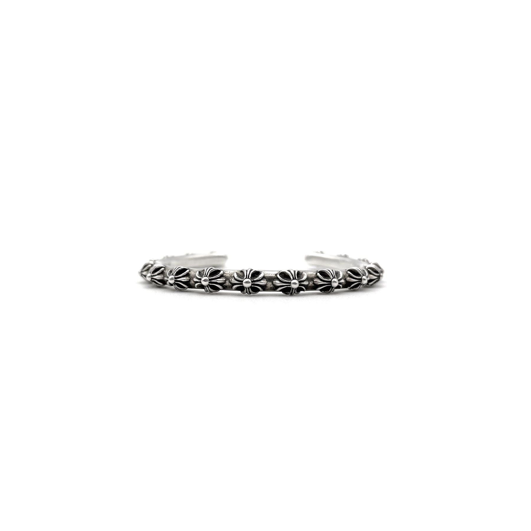 Chrome Hearts Chrome Hearts Silver Diamonds SBT Cross Bangle Bracelet Size ONE SIZE - 1 Thumbnail