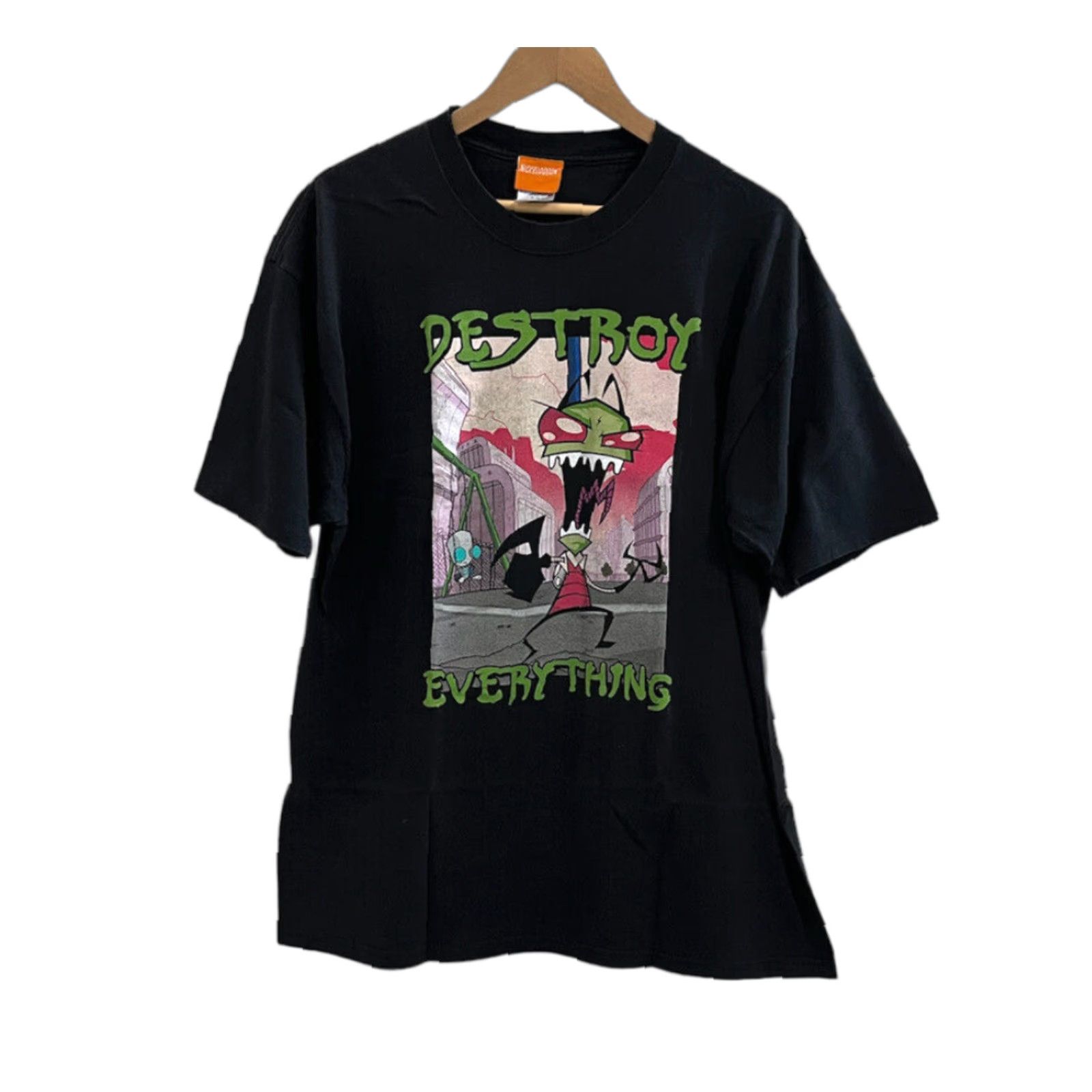 Nickelodeon VINTAGE Nickelodeon Invader Zim GIR Mens Black Promo Shirt XL Destroy Shirt Size US XL / EU 56 / 4 - 1 Thumbnail