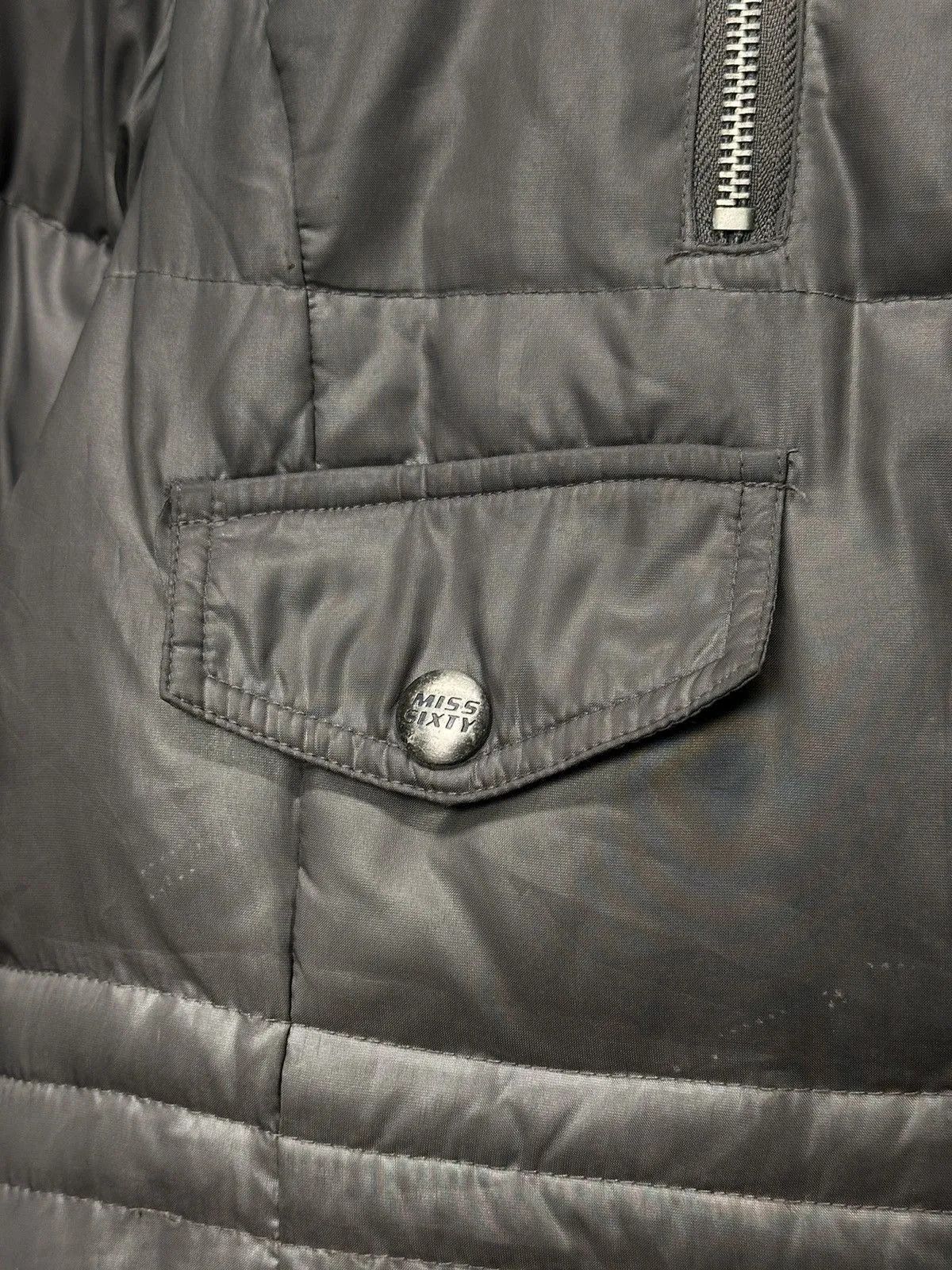 Hysteric Glamour Jacket Grey Vintage Miss Sixty Militare Fur Hood Y2K Style Size S / US 4 / IT 40 - 4 Thumbnail