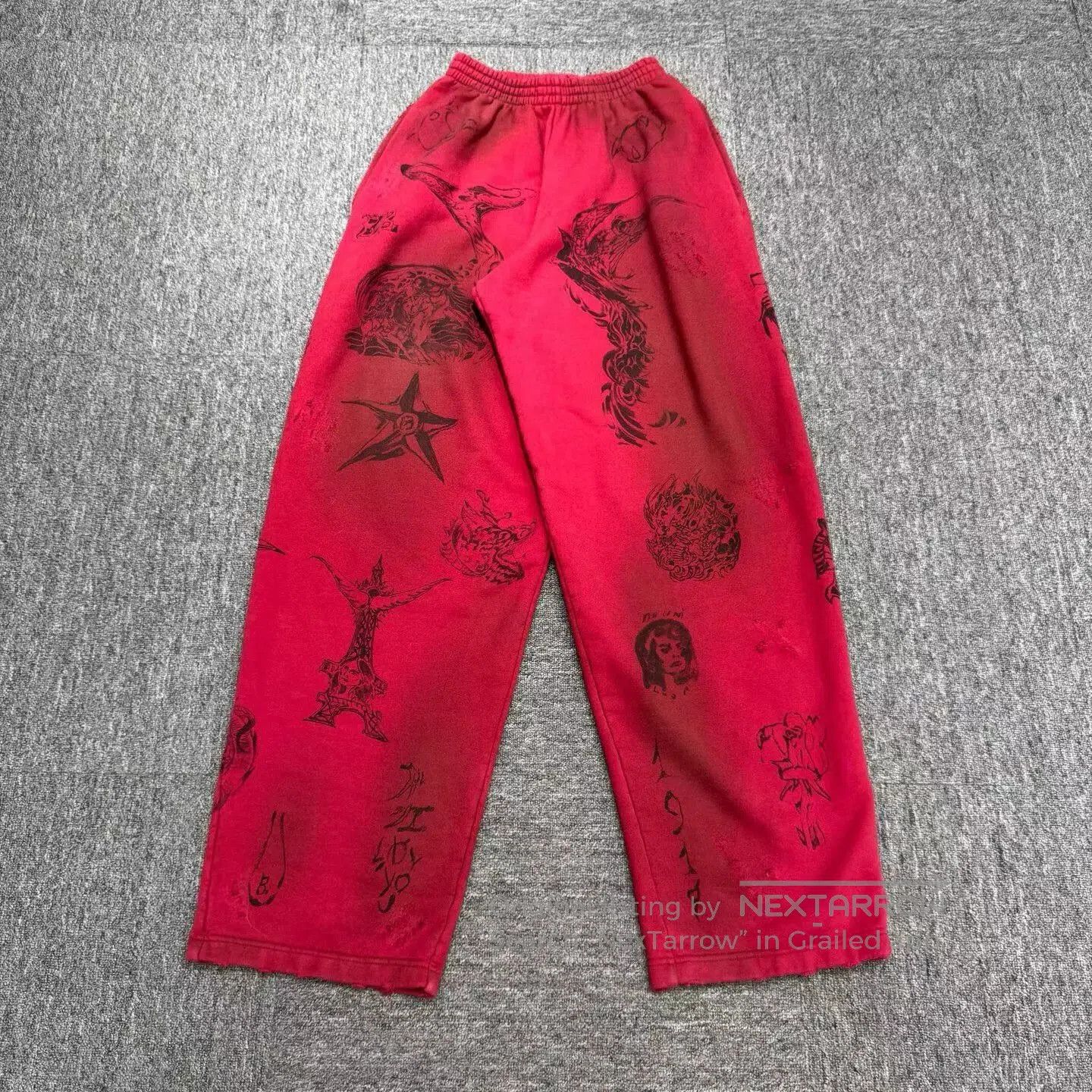 Balenciaga balenciaga tattoo pattern sports pants. Size US 26 / EU 42 - 1 Thumbnail