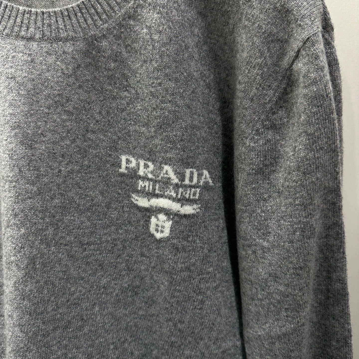 Prada Prada may546 Classic Slogan Knit Sweater Wool 38 Size XS / US 0-2 / IT 36-38 - 6 Thumbnail