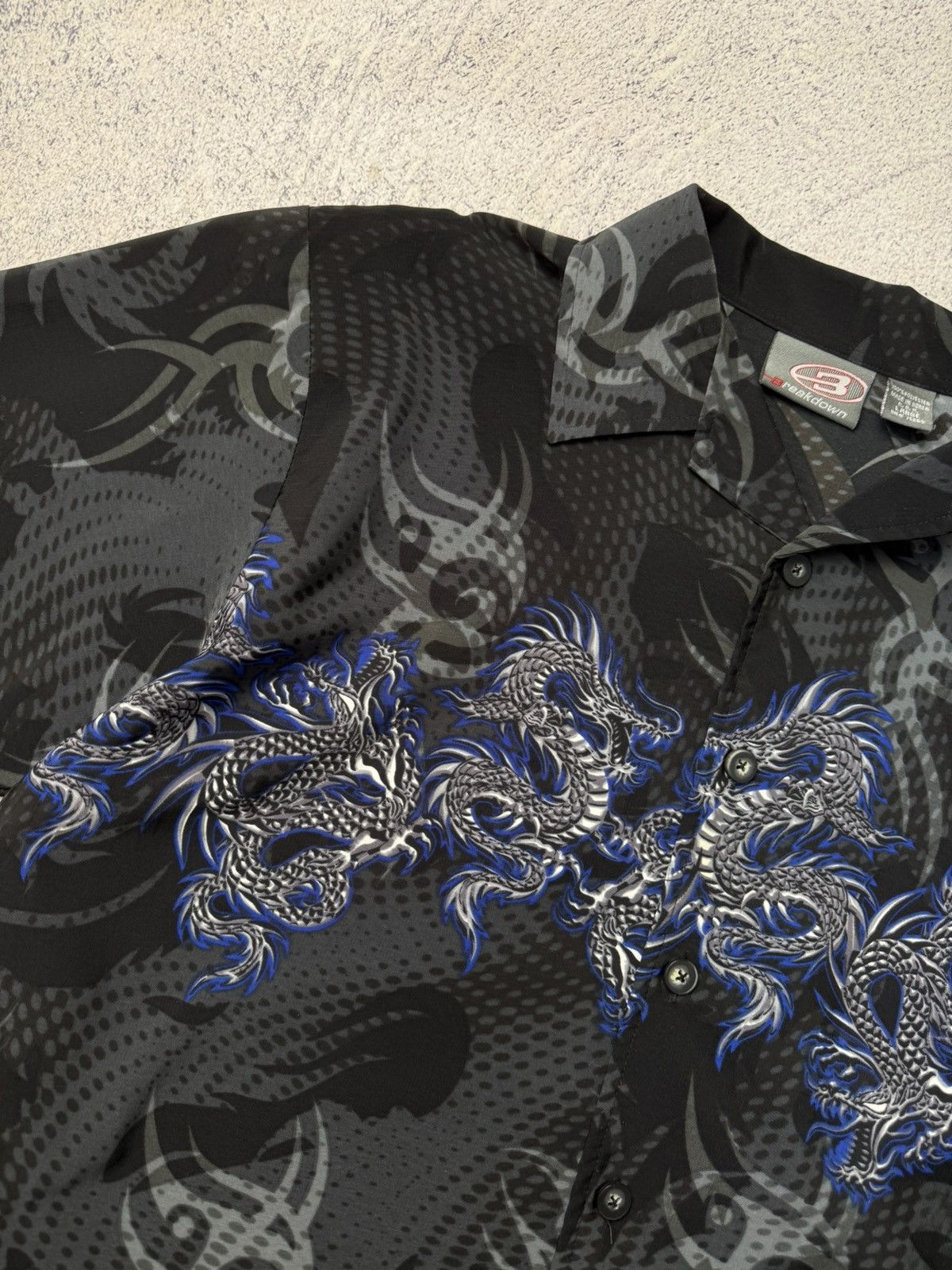 Japanese Brand Vintage Y2k Dragon Shirt Balenciaga Look Alike Size US L / EU 52-54 / 3 - 11 Thumbnail