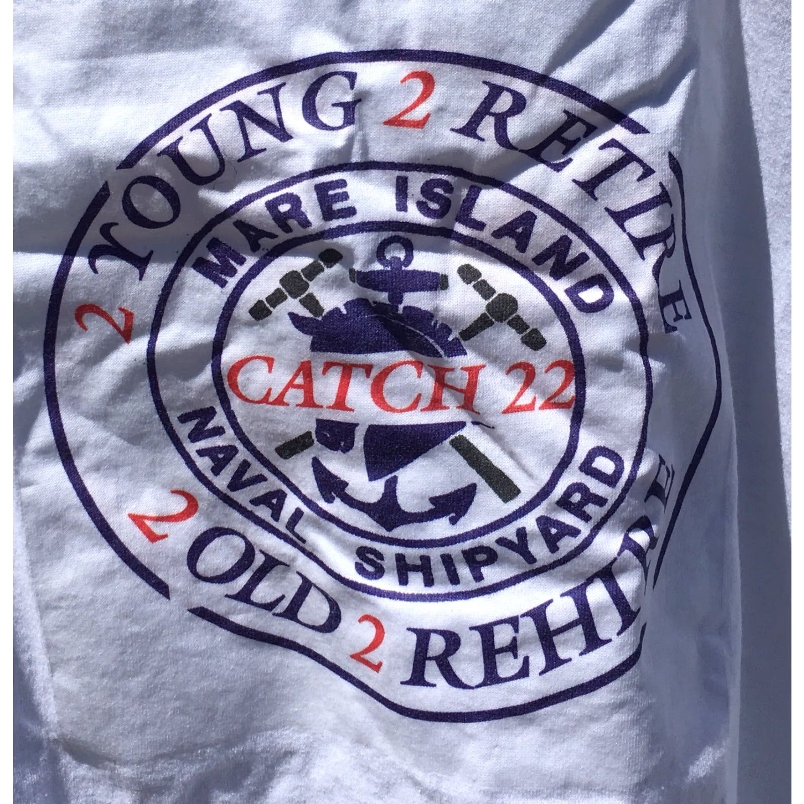 Fruit Of The Loom VINTAGE Mare Island Naval Shipyard T-Shirt XL White 80s 90s Made In USA Fruit of the Loom Unisex Graphic Tee Size US XL / EU 56 / 4 - 6 Thumbnail