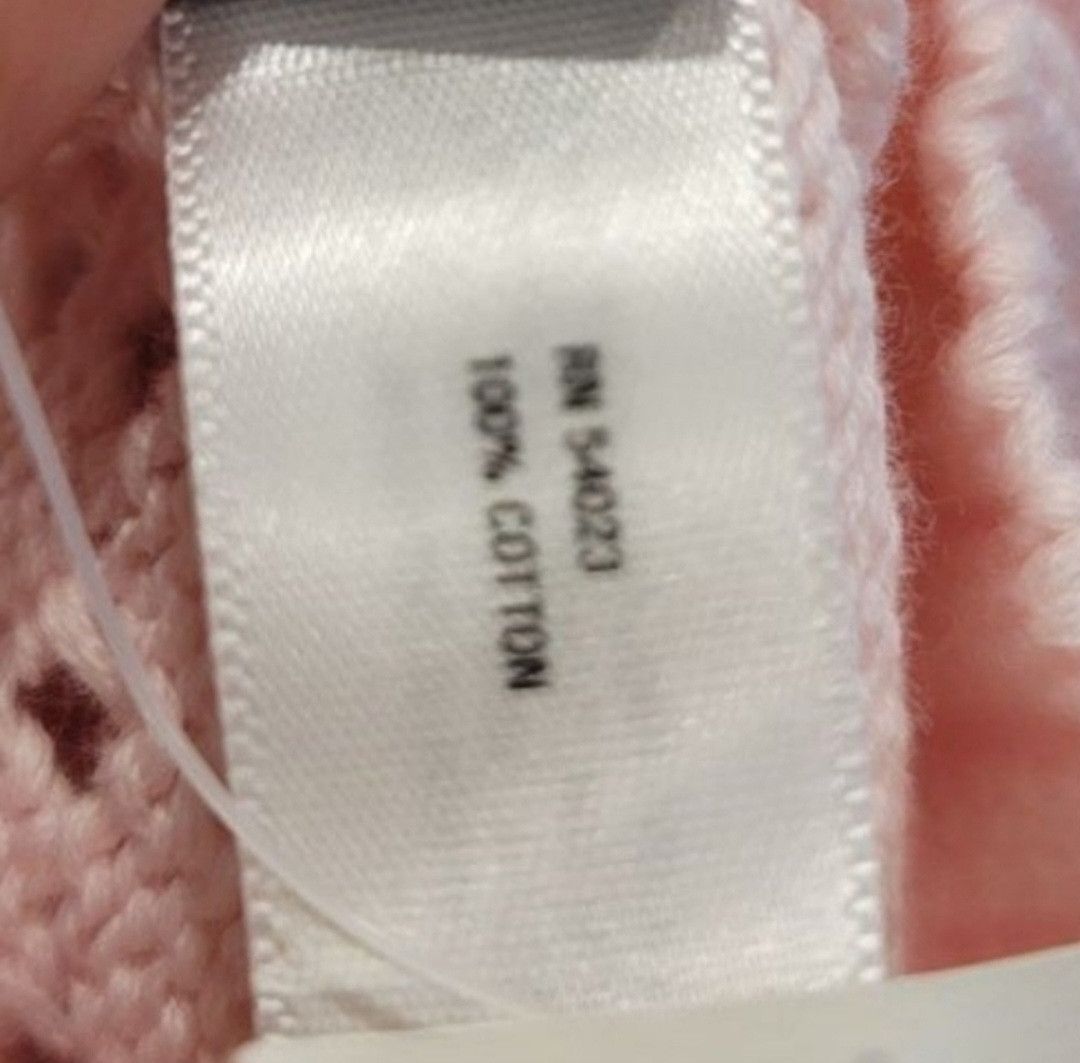 Gap NWT Baby GAP Pink Crochet Hat Ears Size Up To 6 Months Size ONE SIZE - 4 Thumbnail