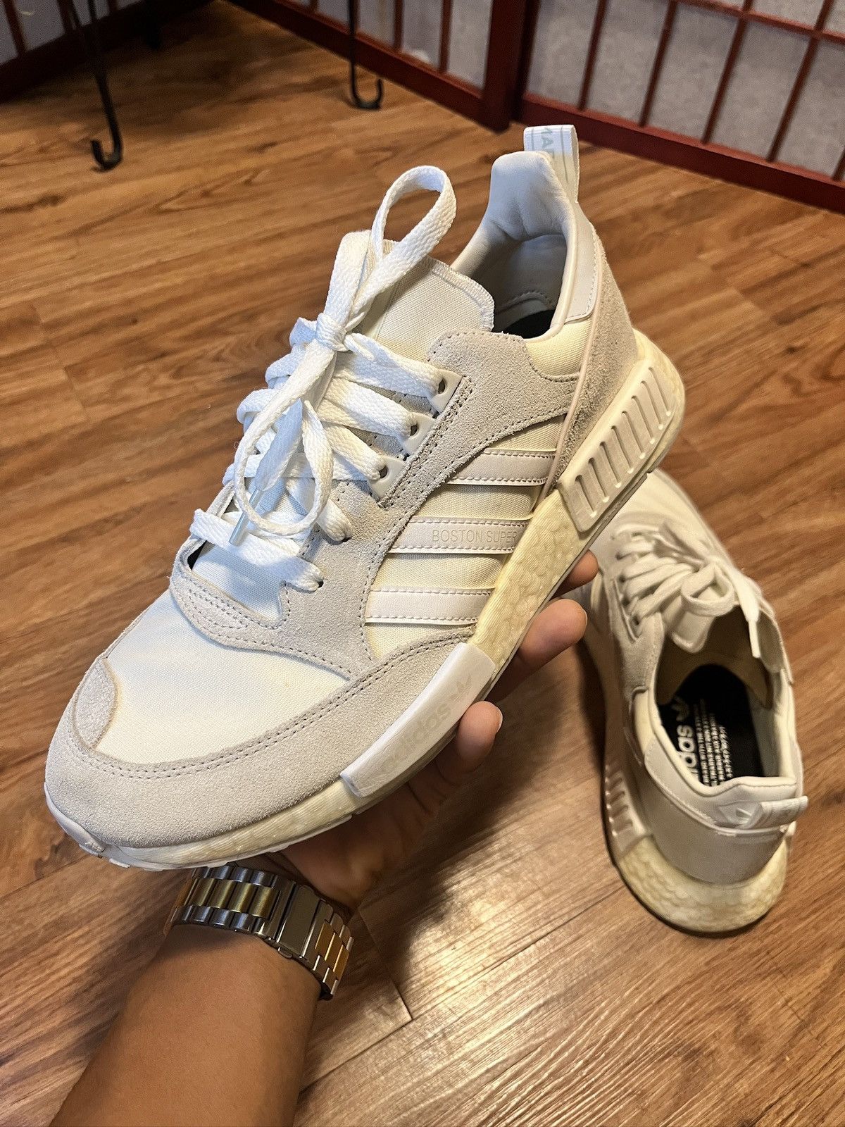 Adidas Boston Super x R1 Never Made Pack Triple White Size US 9 / EU 42 - 8 Thumbnail
