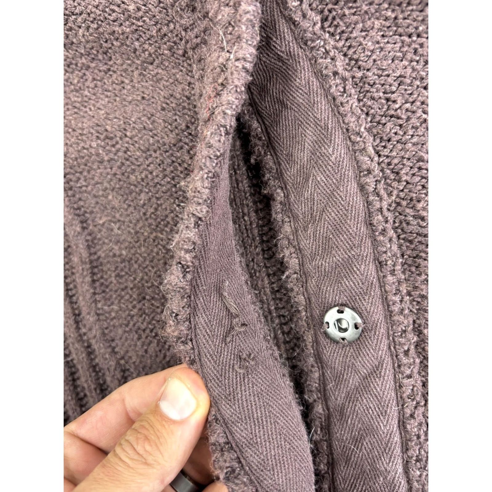 Prana prAna Cardigan Womens Medium Brown Long Knit Shawl Collar Pockets W3180540 Size M / US 6-8 / IT 42-44 - 7 Thumbnail