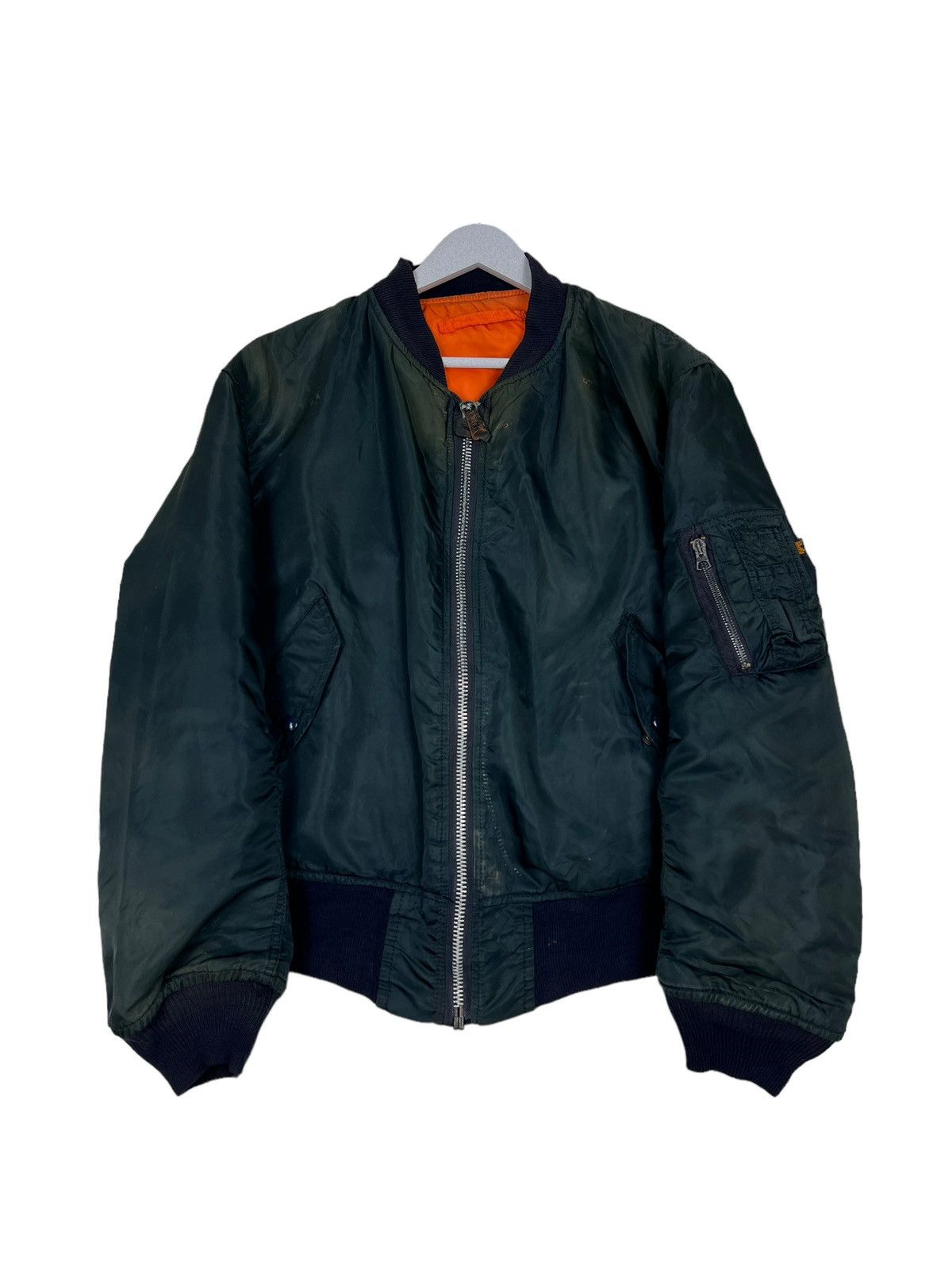 Alpha Industries 🔥 VINTAGE MA-1 ALPHA INDUSTRIES BOMBER JACKET MADE IN USA Size US L / EU 52-54 / 3 - 2 Thumbnail