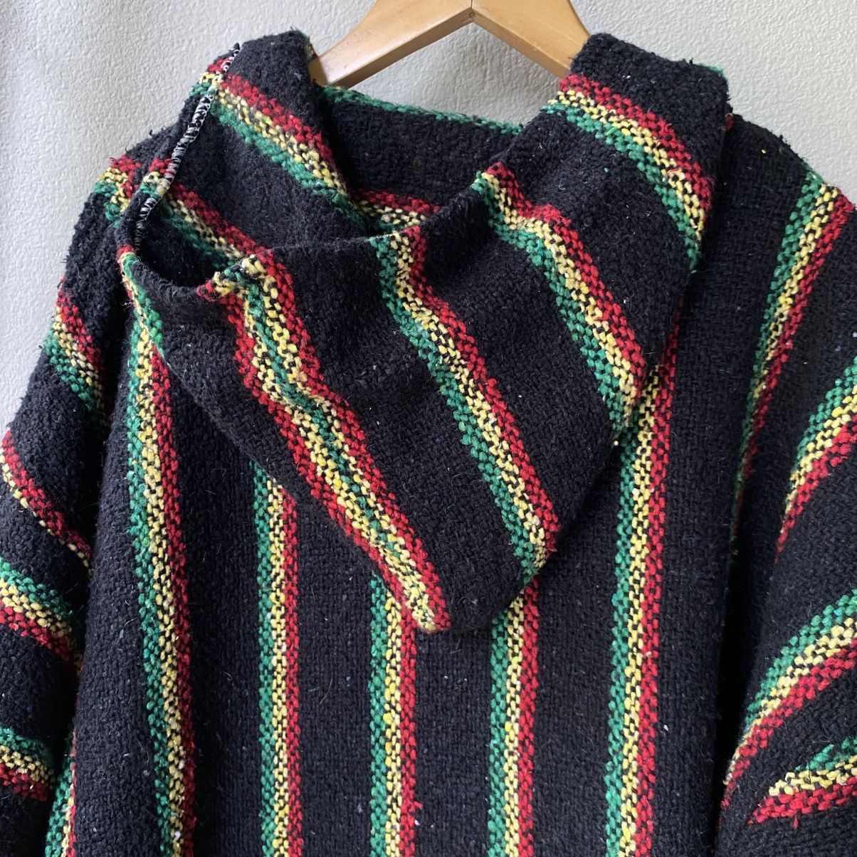 Vintage Black Rasta Striped Baja Hoodie Size US L / EU 52-54 / 3 - 7 Thumbnail