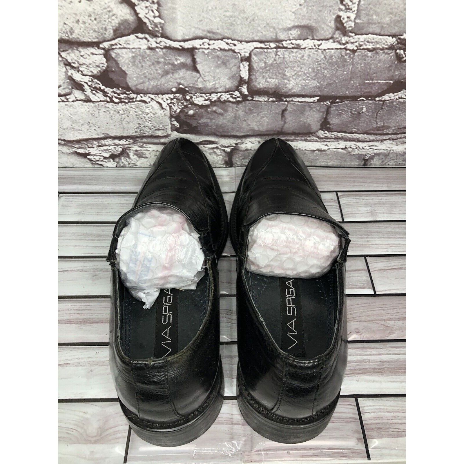 Other Via Spiga Delano Black Leather Pointed Loafers Dress Shoes M Size US 7 / EU 40 - 5 Thumbnail