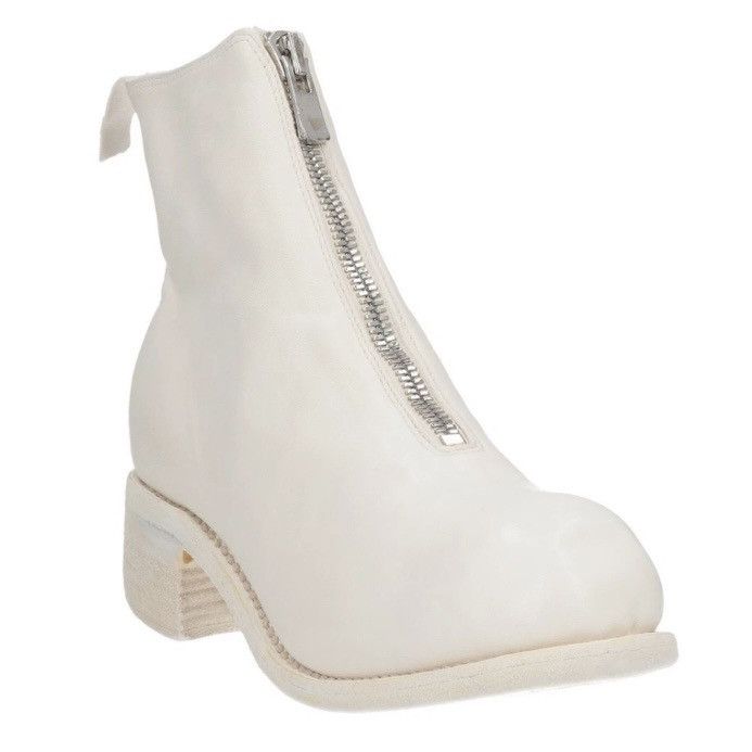 Guidi GUIDI New Women's White Leather Ankle Boots Size 38 US8 Size US 8 / IT 38 - 2 Thumbnail