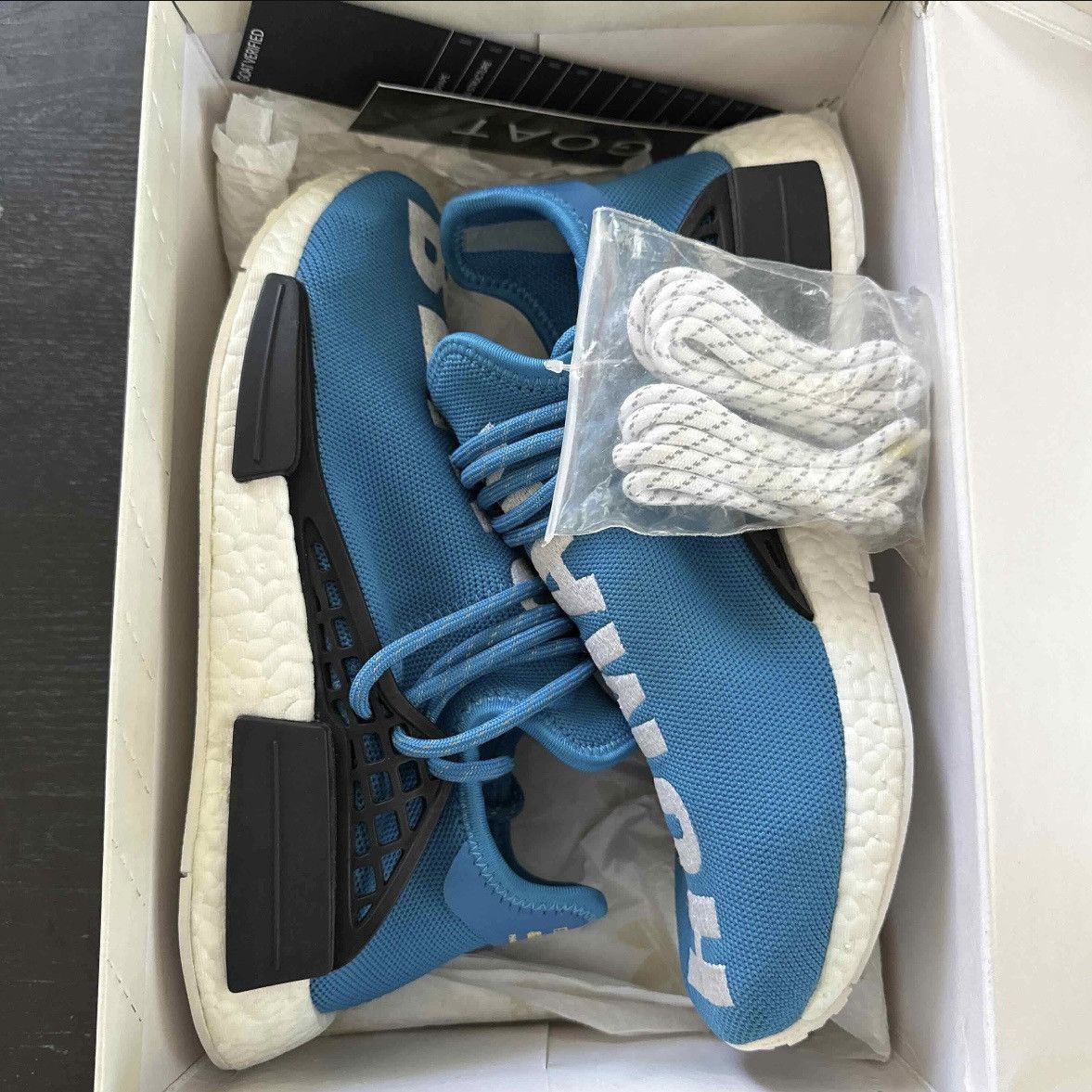 Adidas × Humanrace × Pharrell Pharrell X Adidas OG Human Race NMD Blue Size US 7.5 / EU 40-41 - 2 Thumbnail