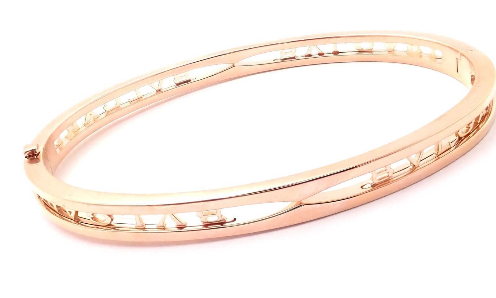18k Rose Gold Bangle Bracelet Medium Cert.