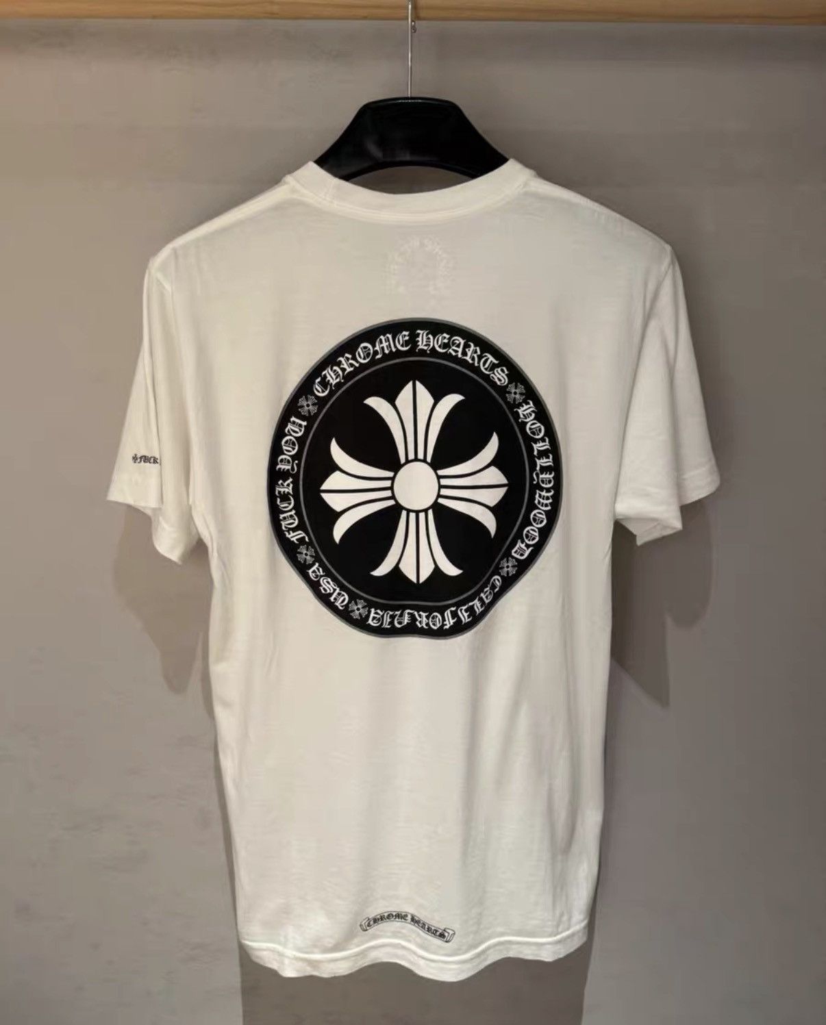 Chrome Hearts Chrome Hearts White Cross Scroll Ring Print Short Sleeve Tee Size US M / EU 48-50 / 2 - 1 Thumbnail