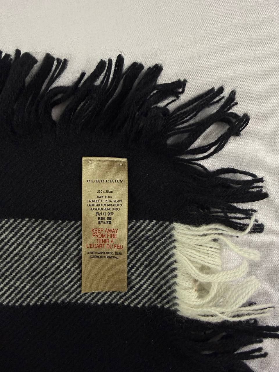 Burberry Burberry Wool Half Mega Fashion Plaid Check Fringe Scarf Size ONE SIZE - 5 Thumbnail