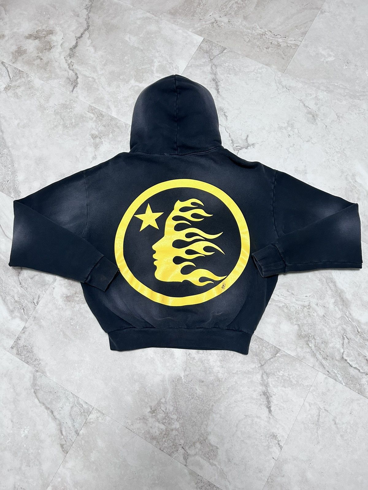 HELLSTAR Hellstar No Guts No Glory Hoodie Black/Orange Size S 