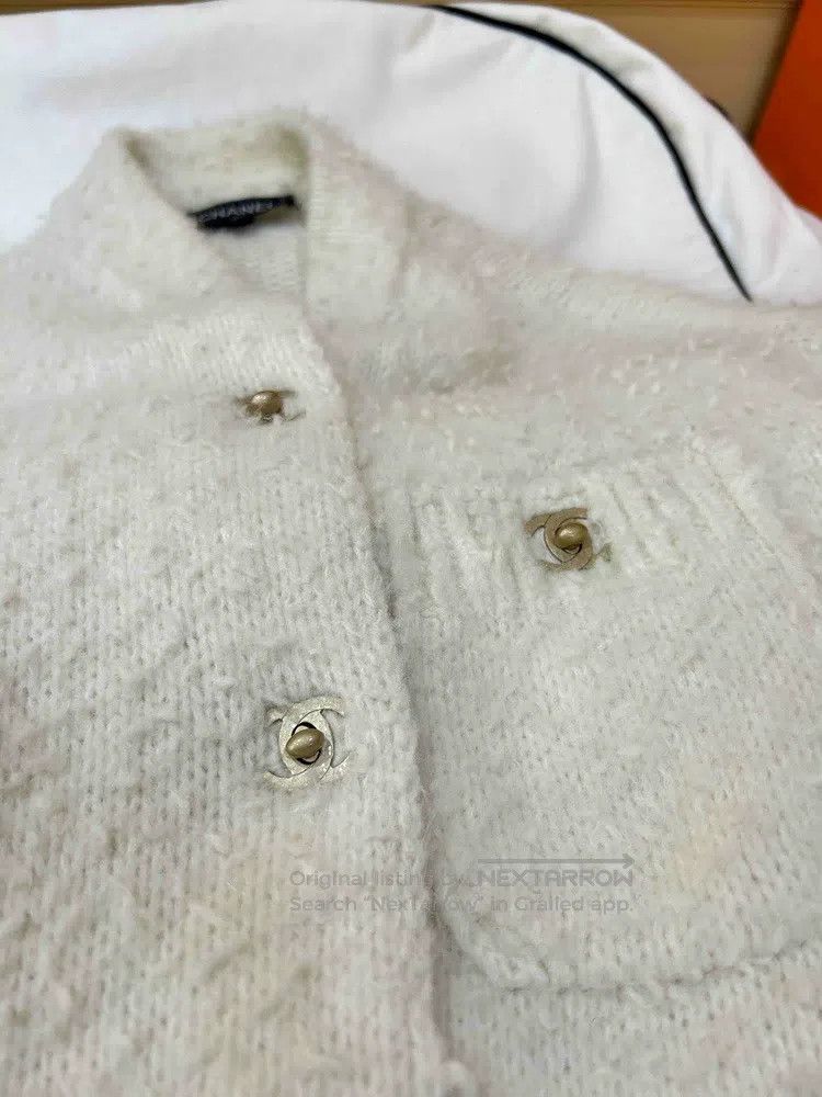 Chanel Chanel Milk white three-pocket schoolbag buckle cashmere c Size XXS / US 00 / IT 34 - 8 Thumbnail