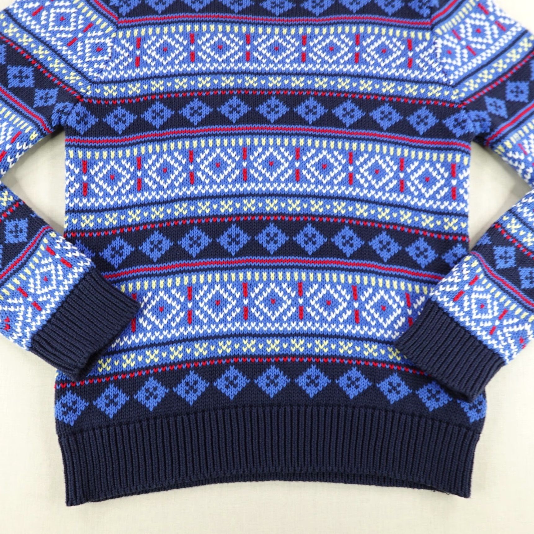 Levi's VINTAGE Levi's Sweater Shirt Mens M Blue Fair Isle Geometric Holiday Pullover Crew Neck 80s 90s Mens Size US M / EU 48-50 / 2 - 3 Thumbnail