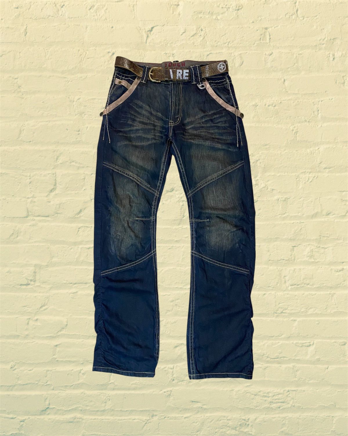 If Six Was Nine Tough jeansmith with leather belt Size US 34 / EU 50 - 1 Thumbnail