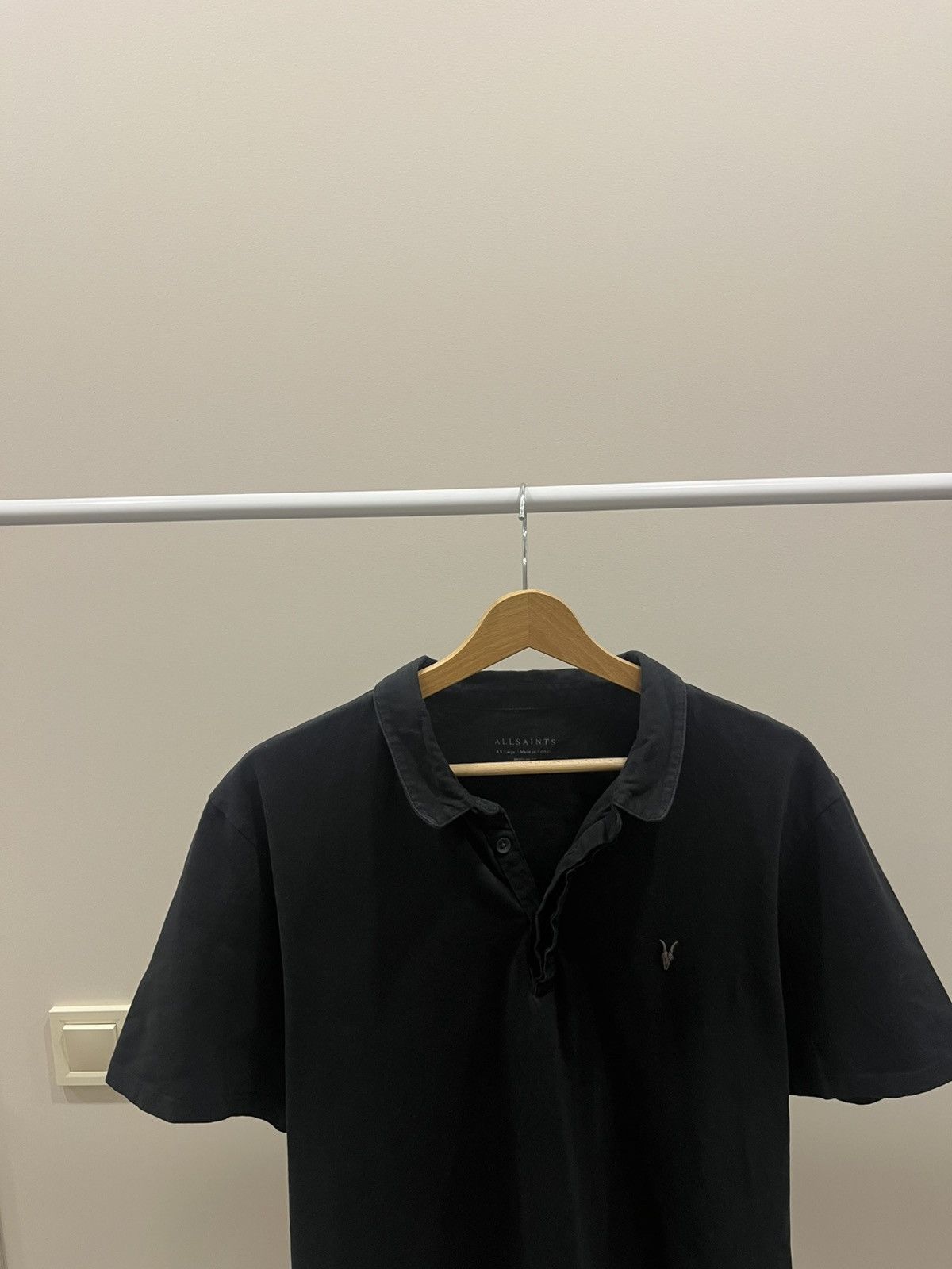 Allsaints Vintage Allsaints Reform Polo T-Shirt Cotton Black size XL Size US XL / EU 56 / 4 - 2 Thumbnail