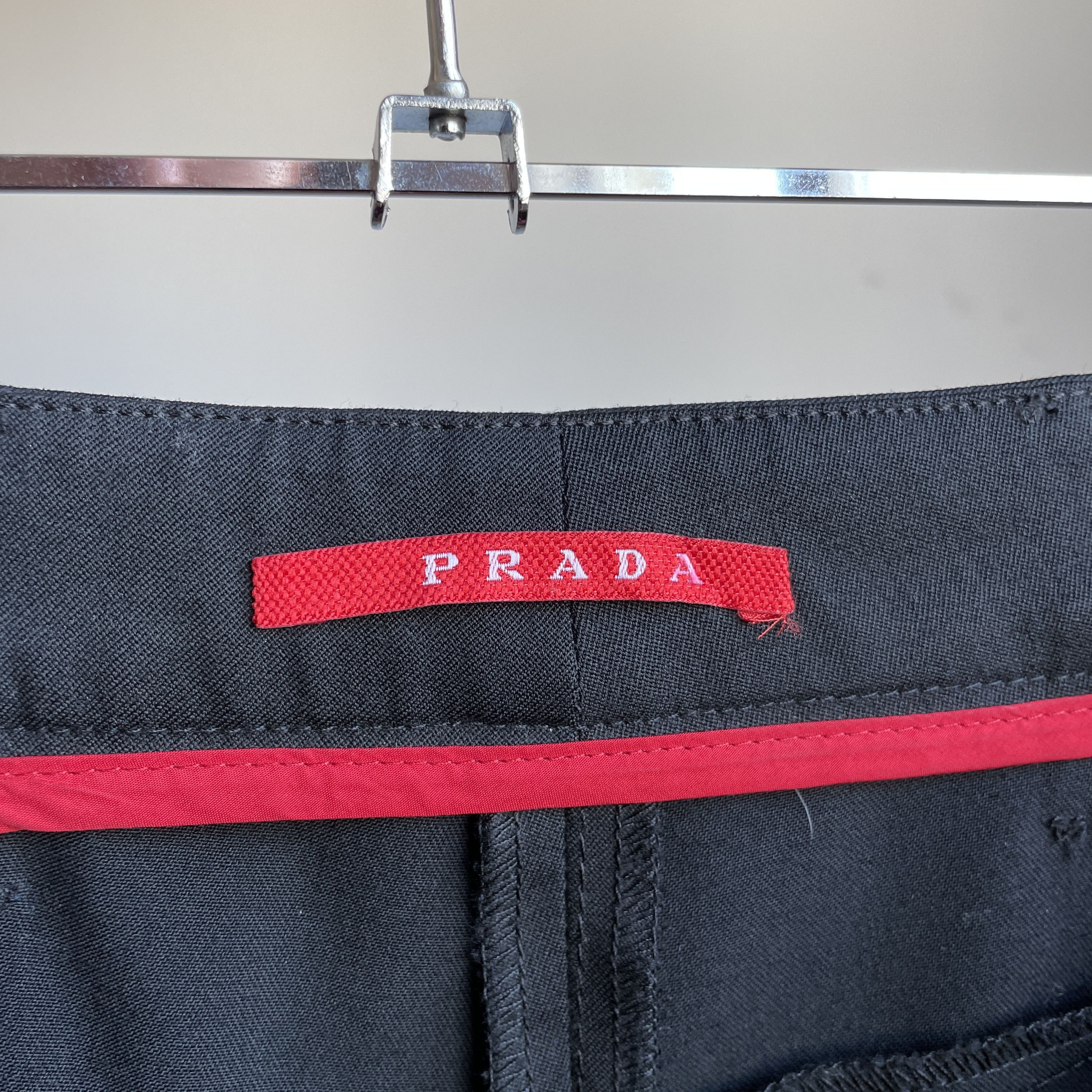 Prada Prada Womens 2008 Ankle Zip Wool Dress Trousers Size IT 46 Size 32" / US 10 / IT 46 - 12 Thumbnail